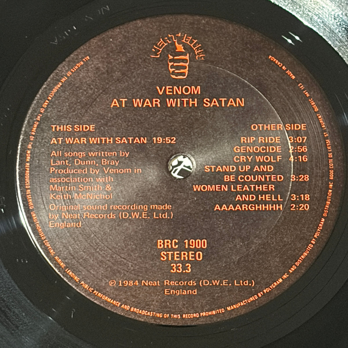VENOM - AT WAR WITH SATAN
