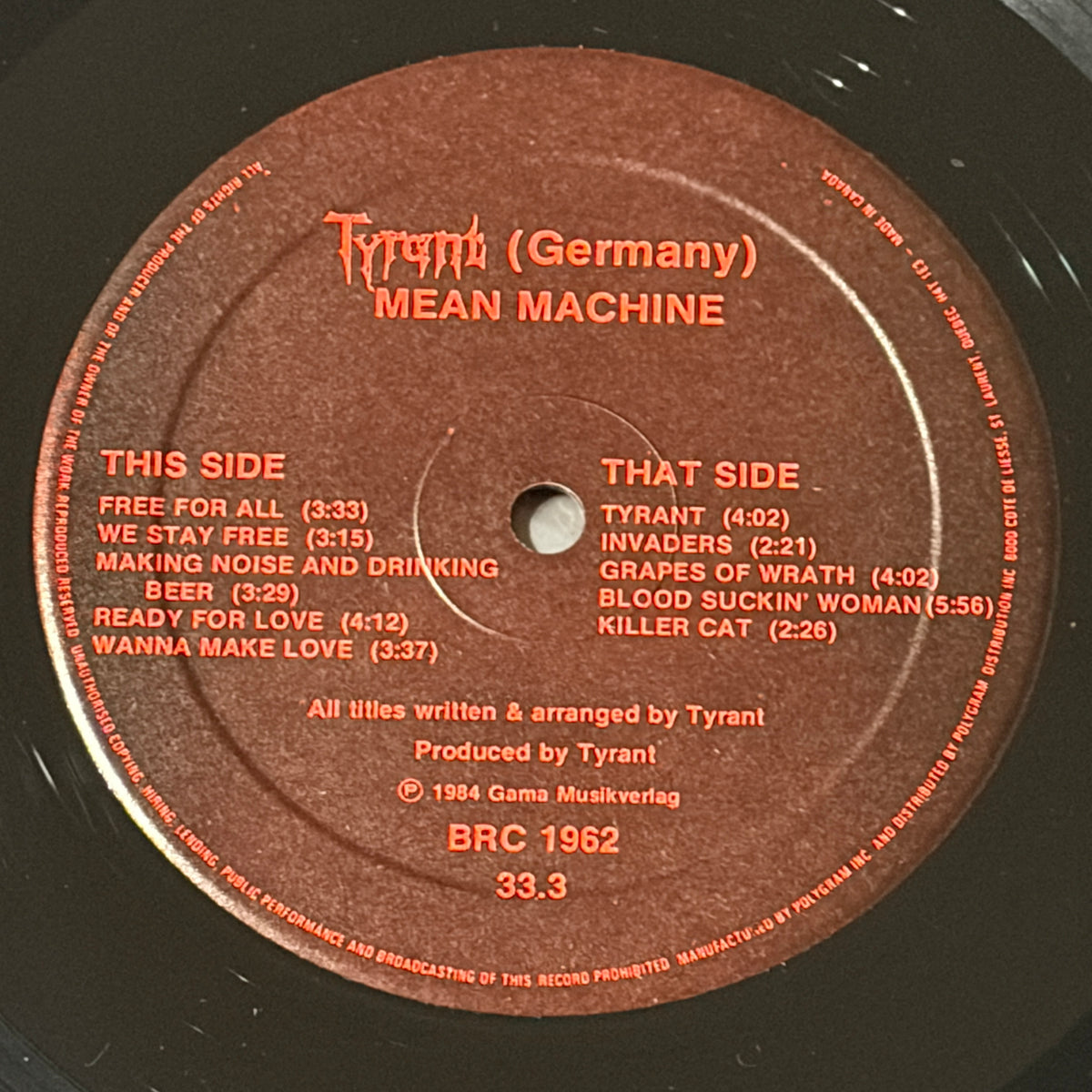 TYRANT - MEAN MACHINE
