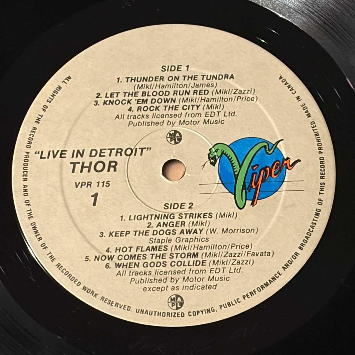 THOR - LIVE IN DETROIT