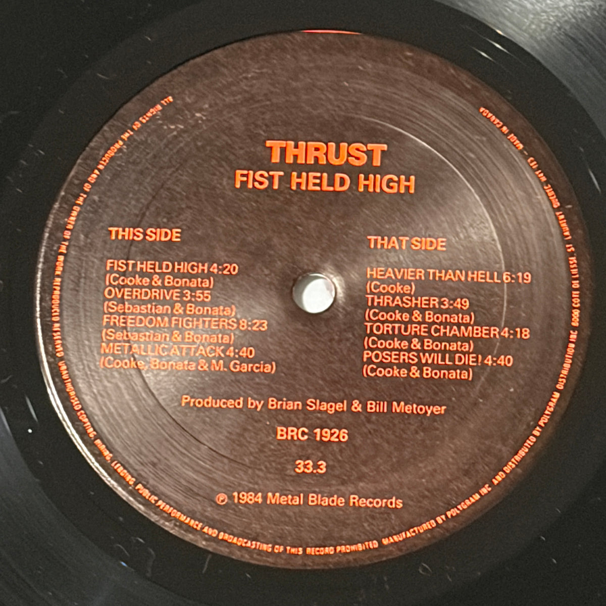 THRUST - FIST HELD HIGH