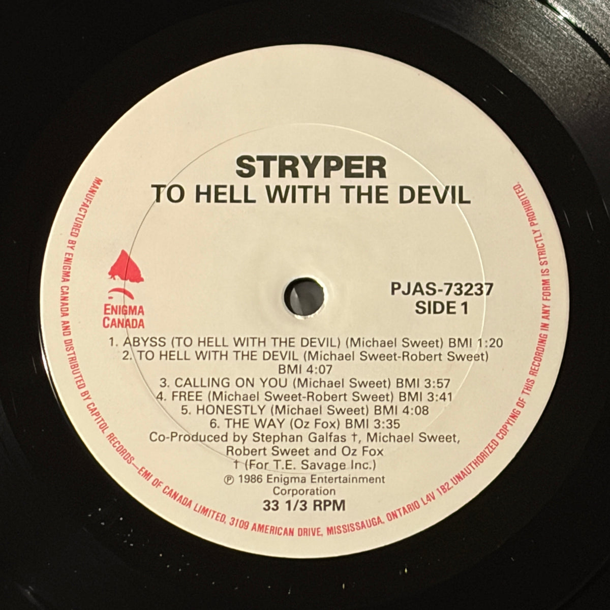 STRYPER - TO HELL WITH THE DEVIL
