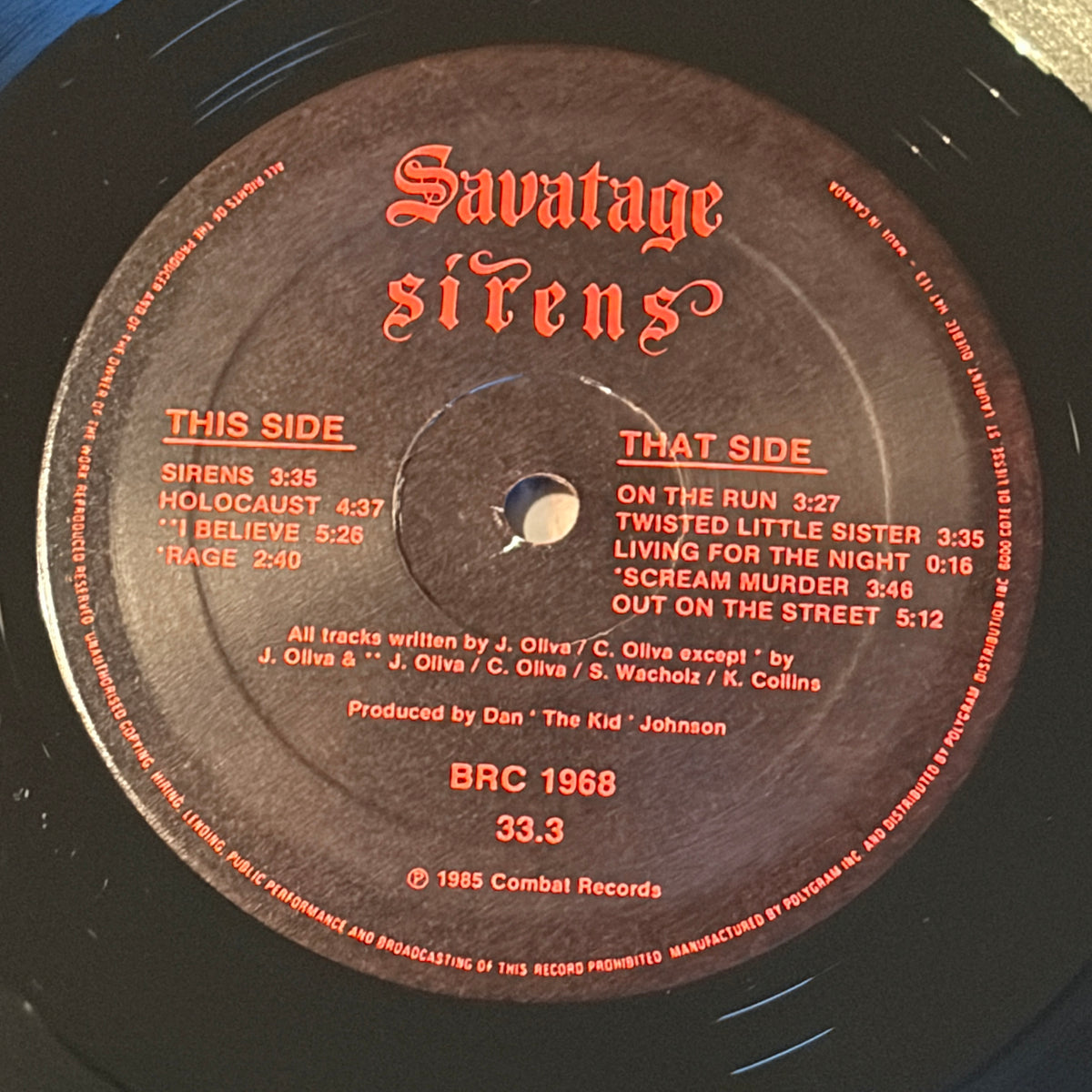 SAVATAGE - SIRENS