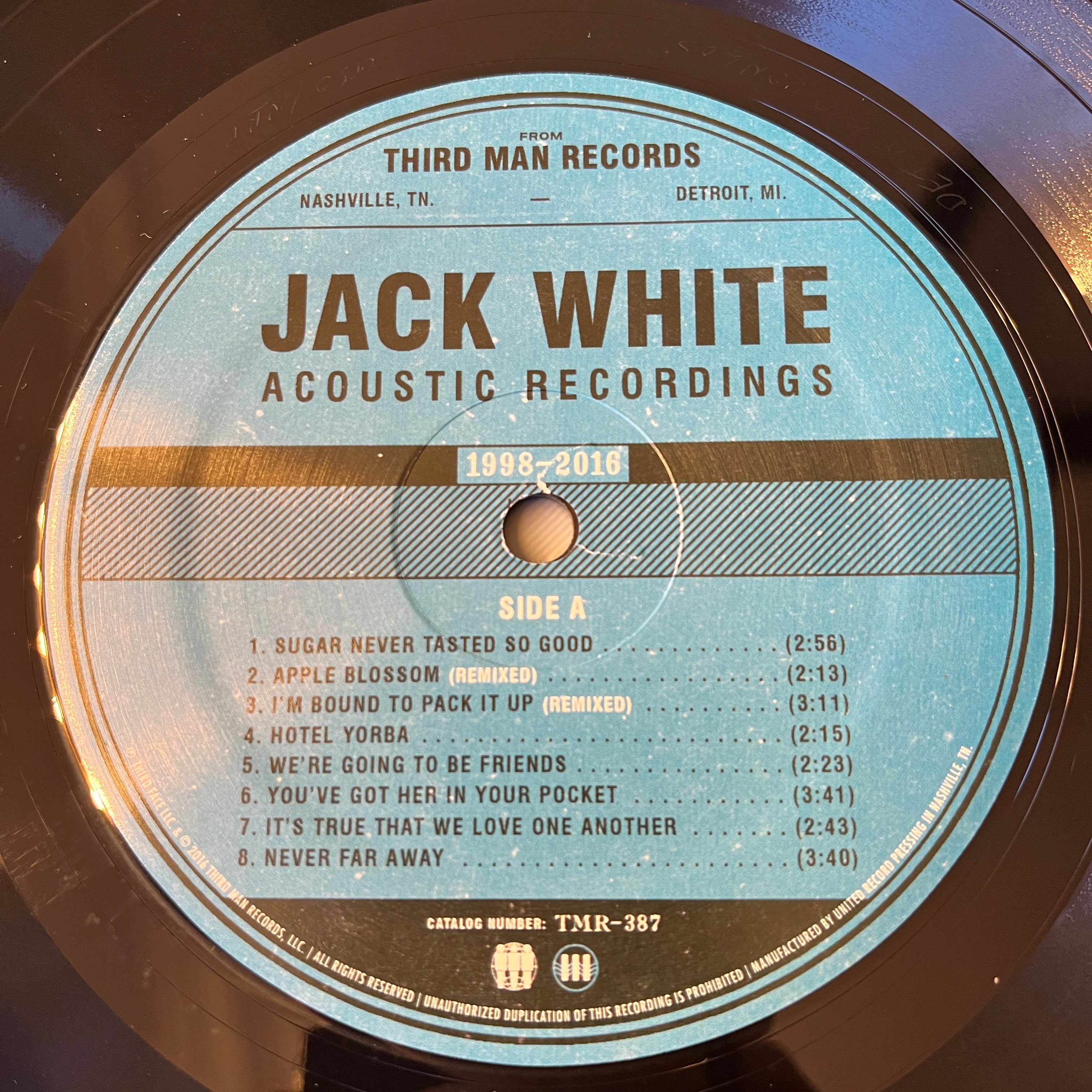 WHITE, JACK - ACOUSTIC RECORDINGS 1998-2016