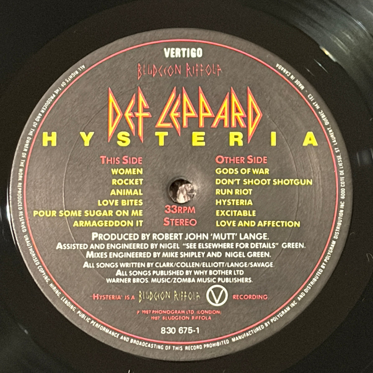 DEF LEPPARD - HYSTERIA
