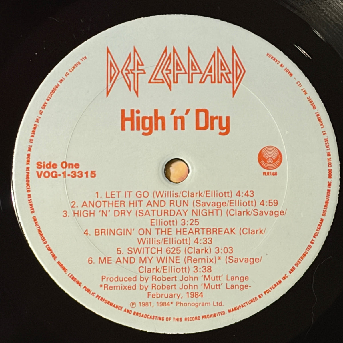 DEF LEPPARD - HIGH 'N' DRY