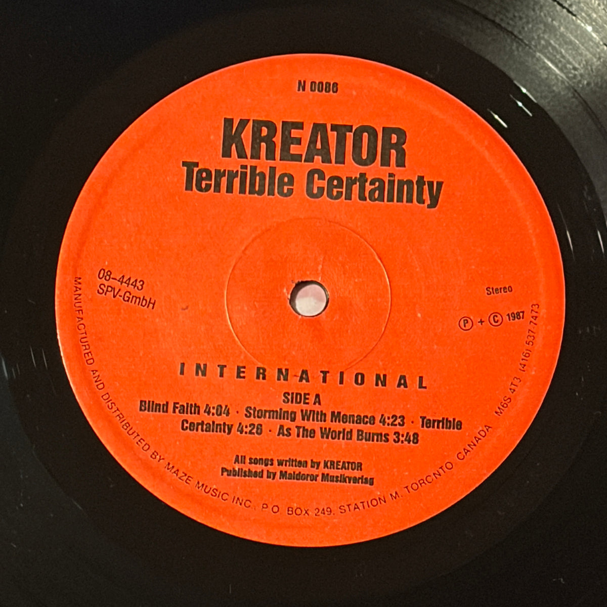 KREATOR - TERRIBLE CERTAINTY