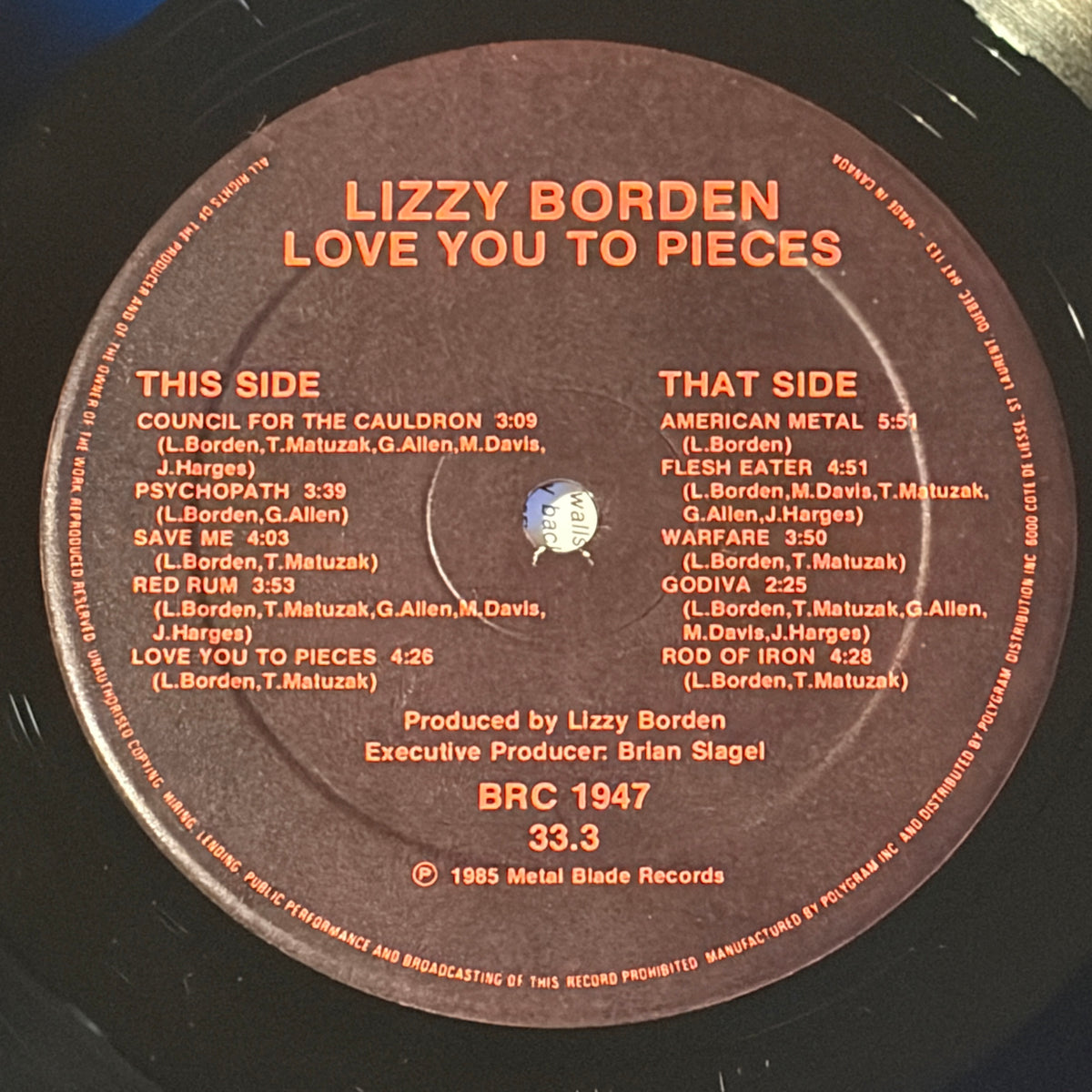 LIZZY BORDEN - LOVE YOU TO PIECES