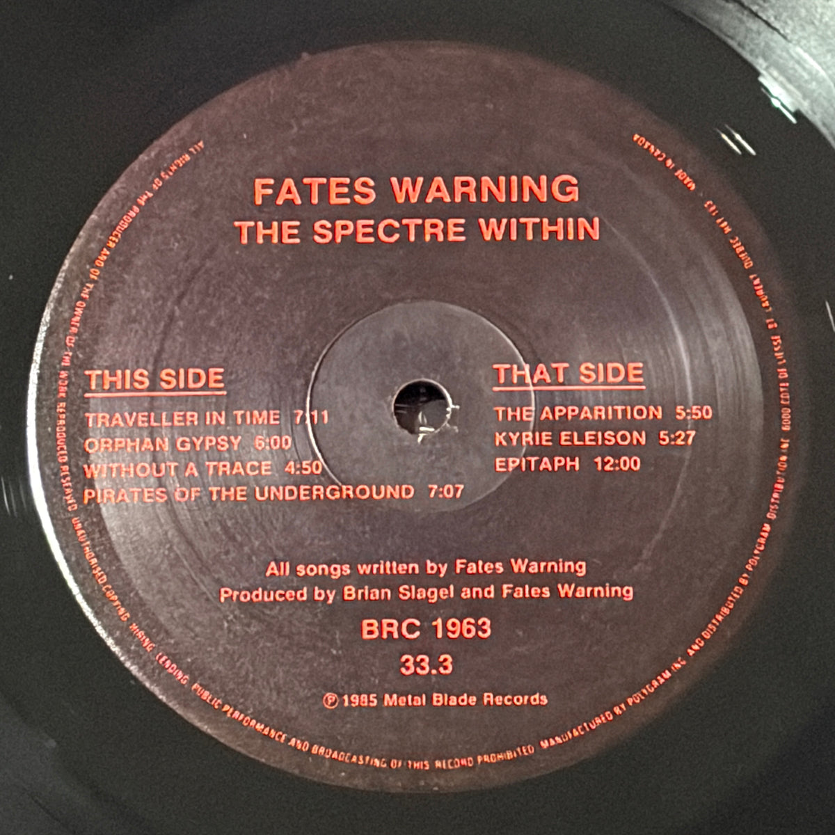 FATES WARNING - THE SPECTRE WITHIN