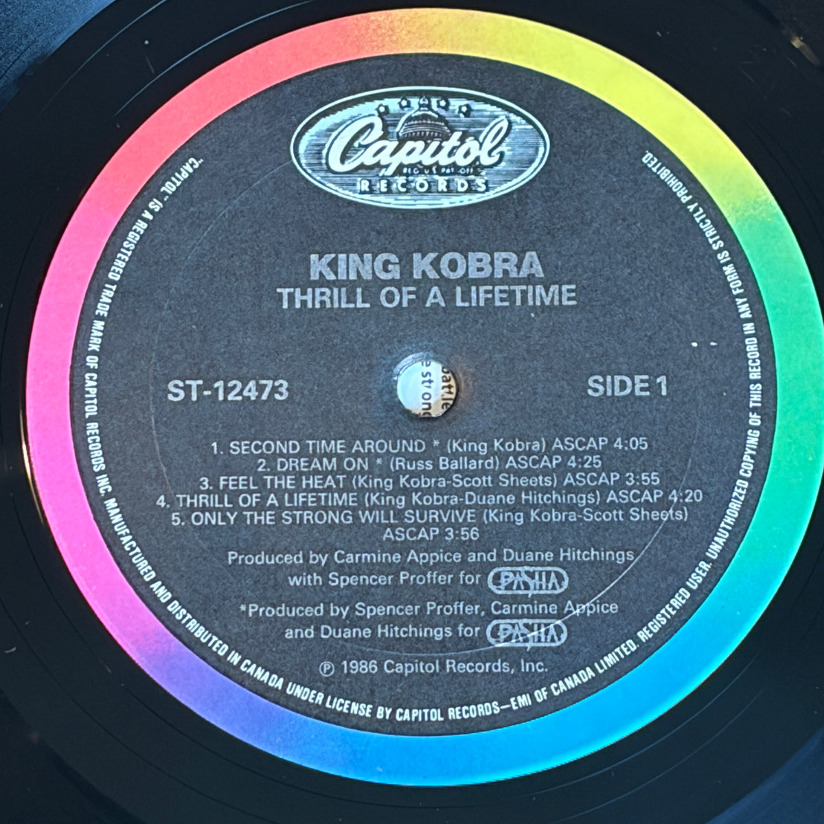 KING KOBRA - THRILL OF A LIFETIME