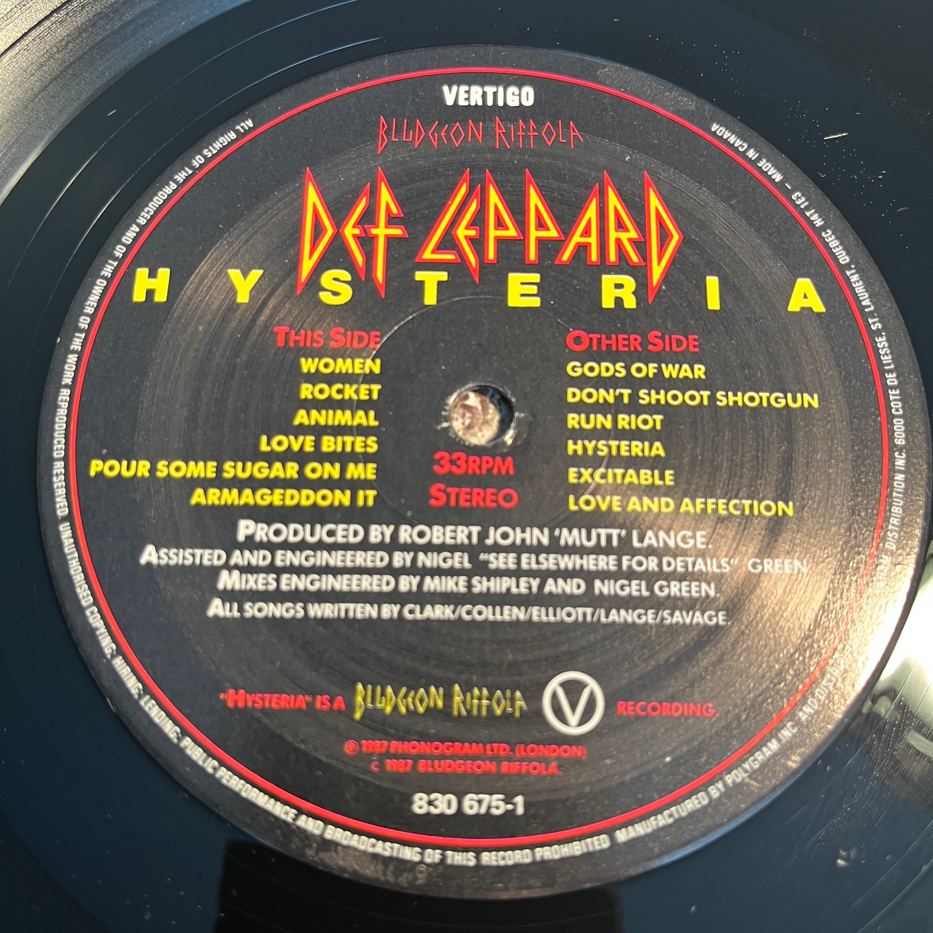 DEF LEPPARD - HYSTERIA