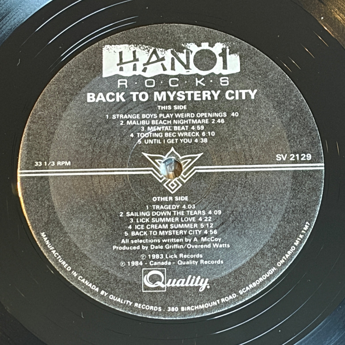 HANOI ROCKS - BACK TO MYSTERY CITY