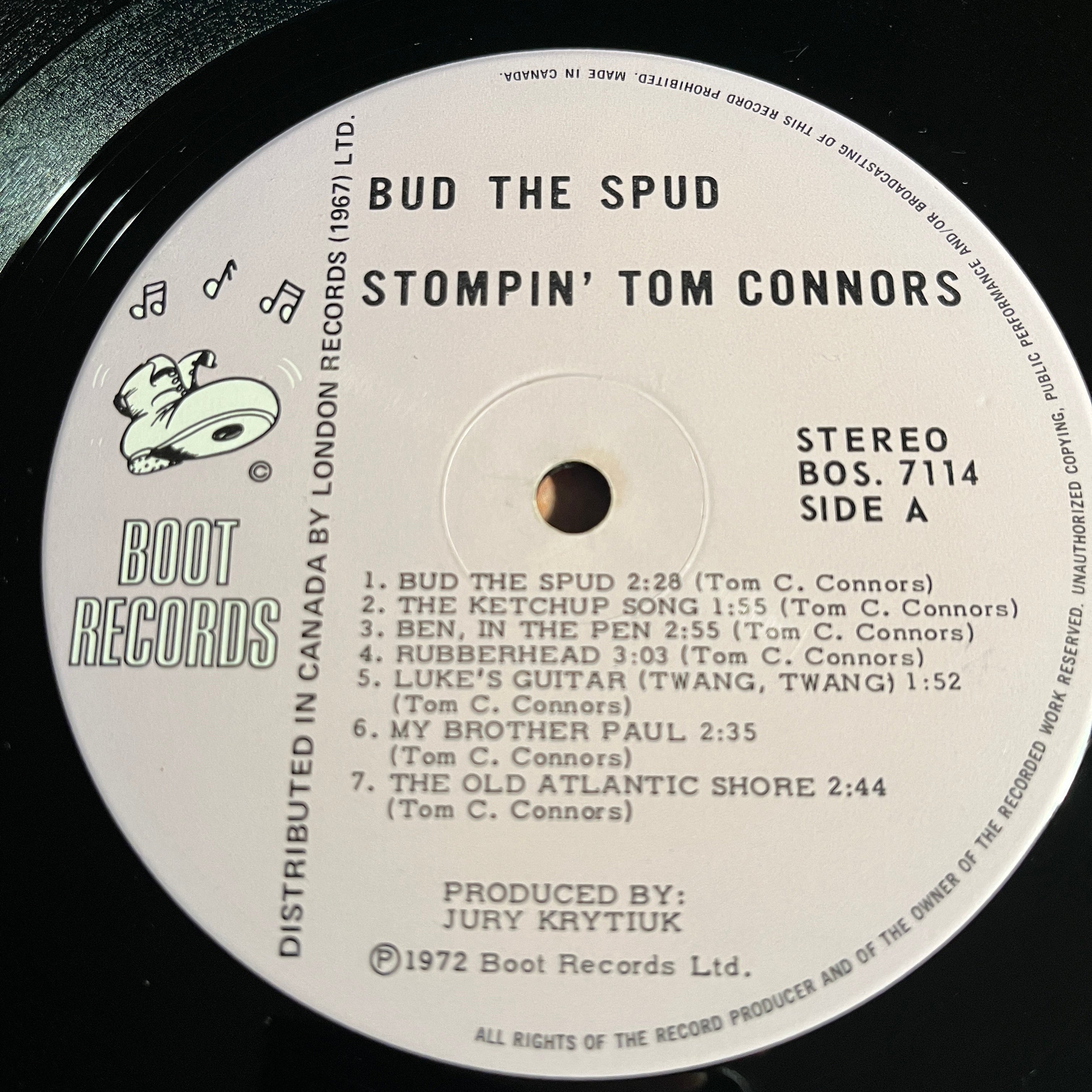 STOMPIN' TOM CONNORS - BUD THE SPUD