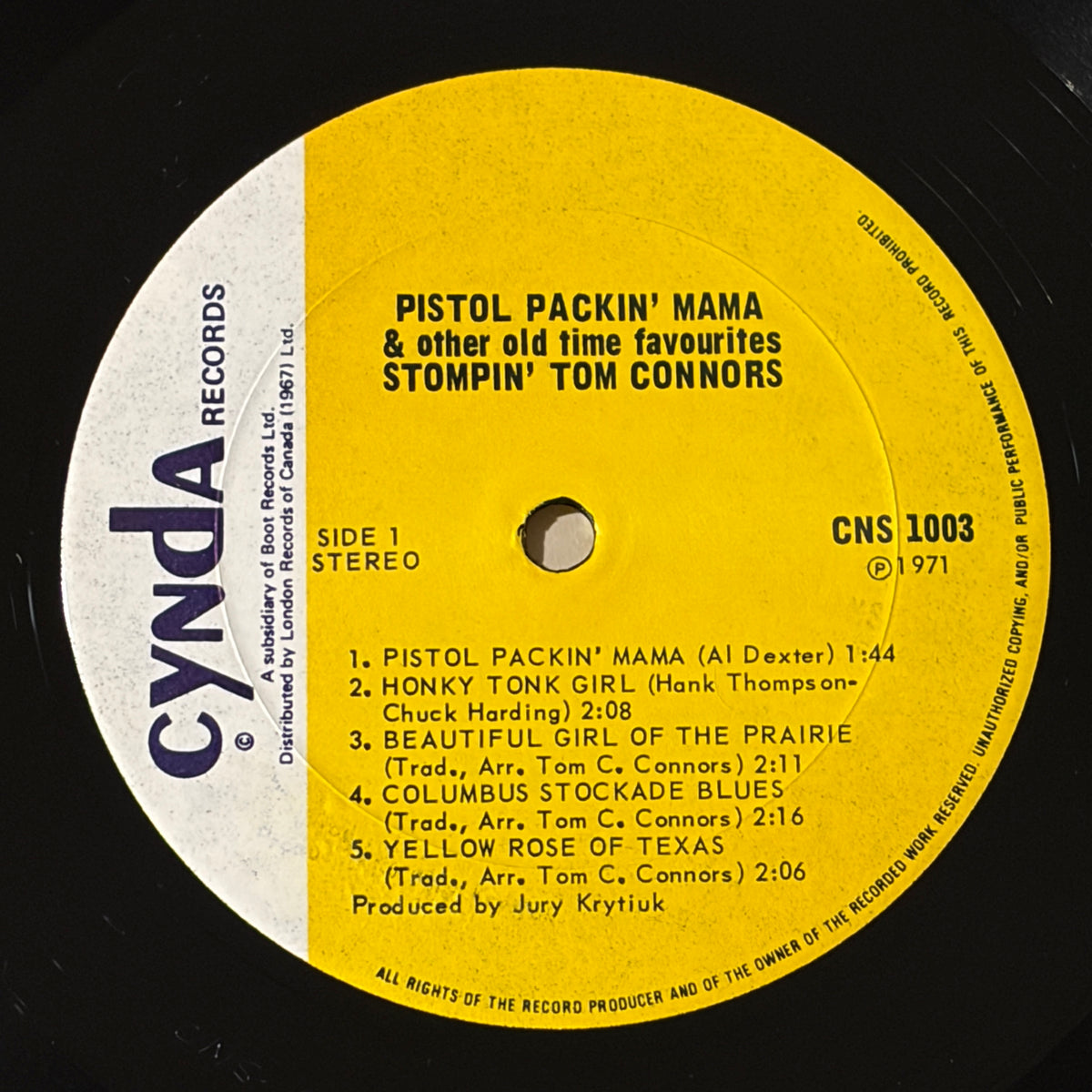 STOMPIN TOM CONNORS - PISTOL PACKIN' MAMA
