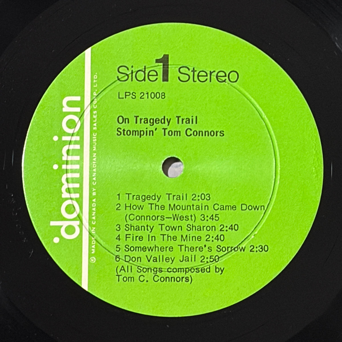 STOMPIN' TOM CONNORS - ON TRAGEDY TRAIL