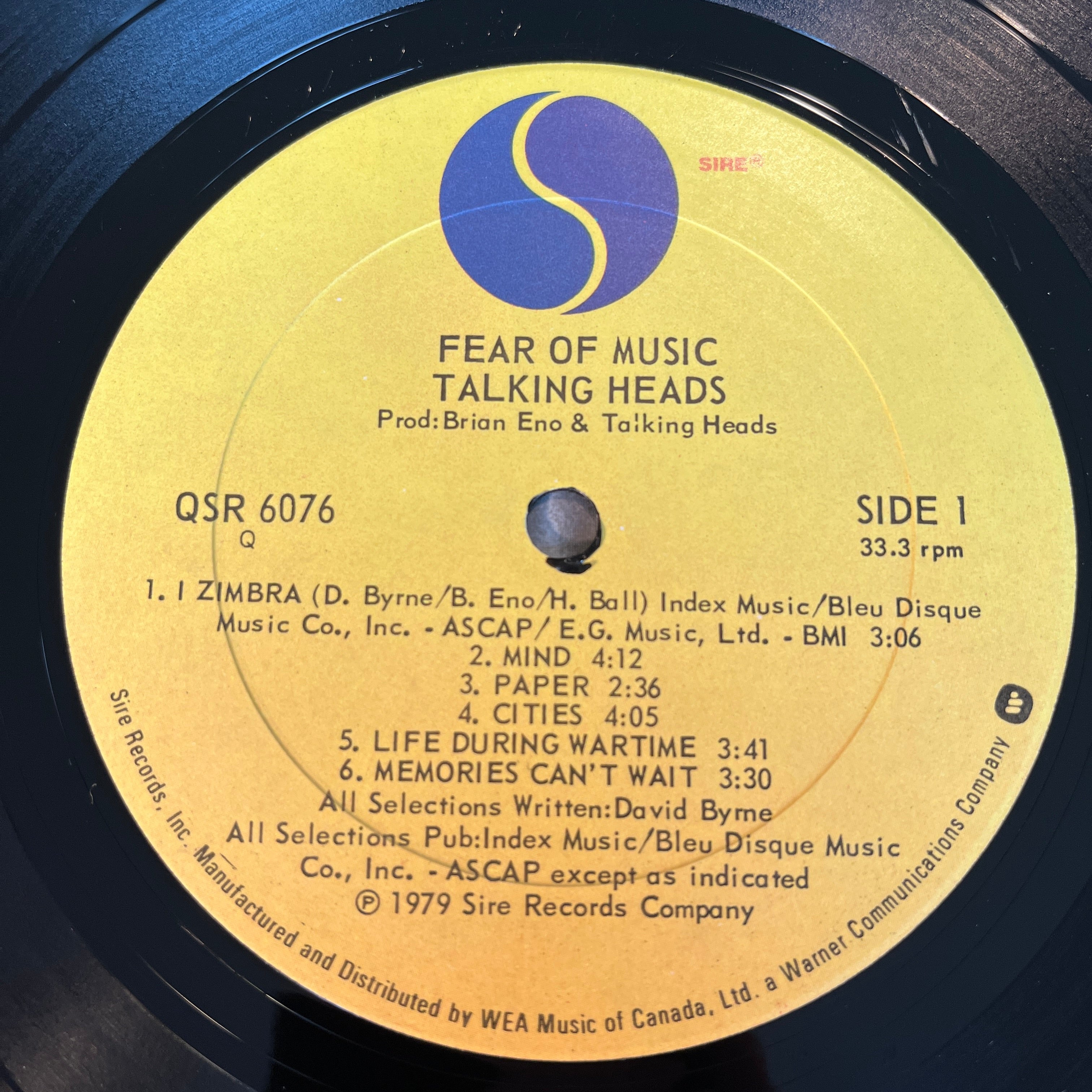 TALKING HEADS, THE - FEAR OF MUSIC