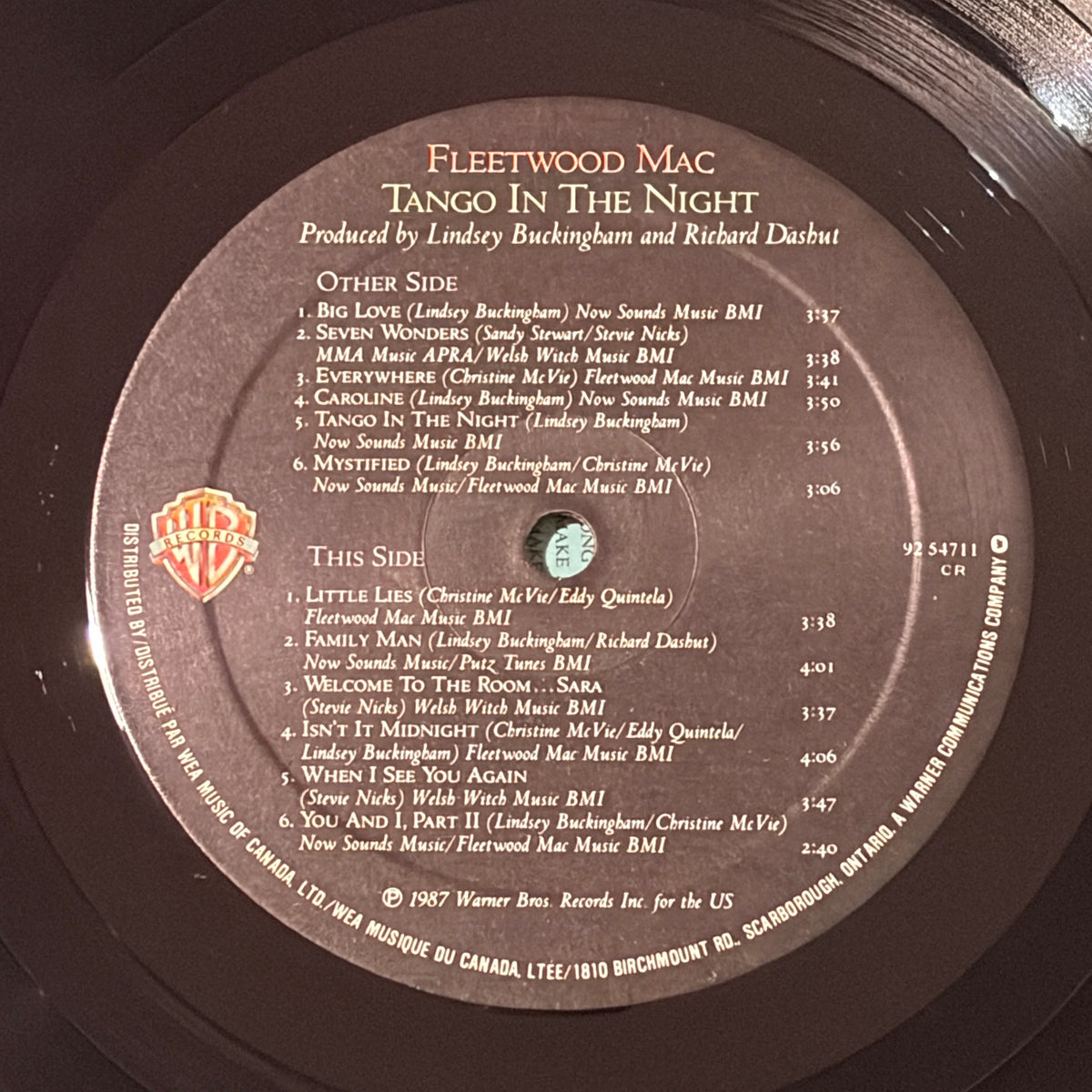 FLEETWOOD MAC - TANGO IN THE NIGHT