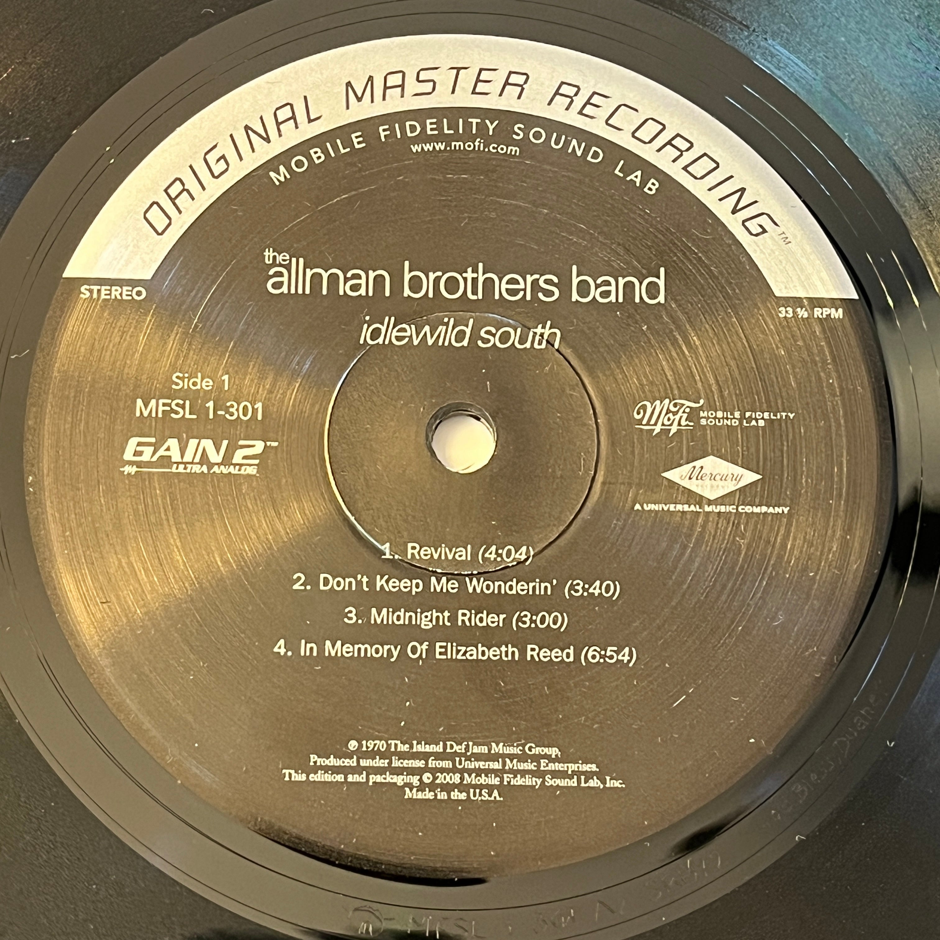 ALLMAN BROTHERS BAND, THE - IDLEWILD SOUTH mofi