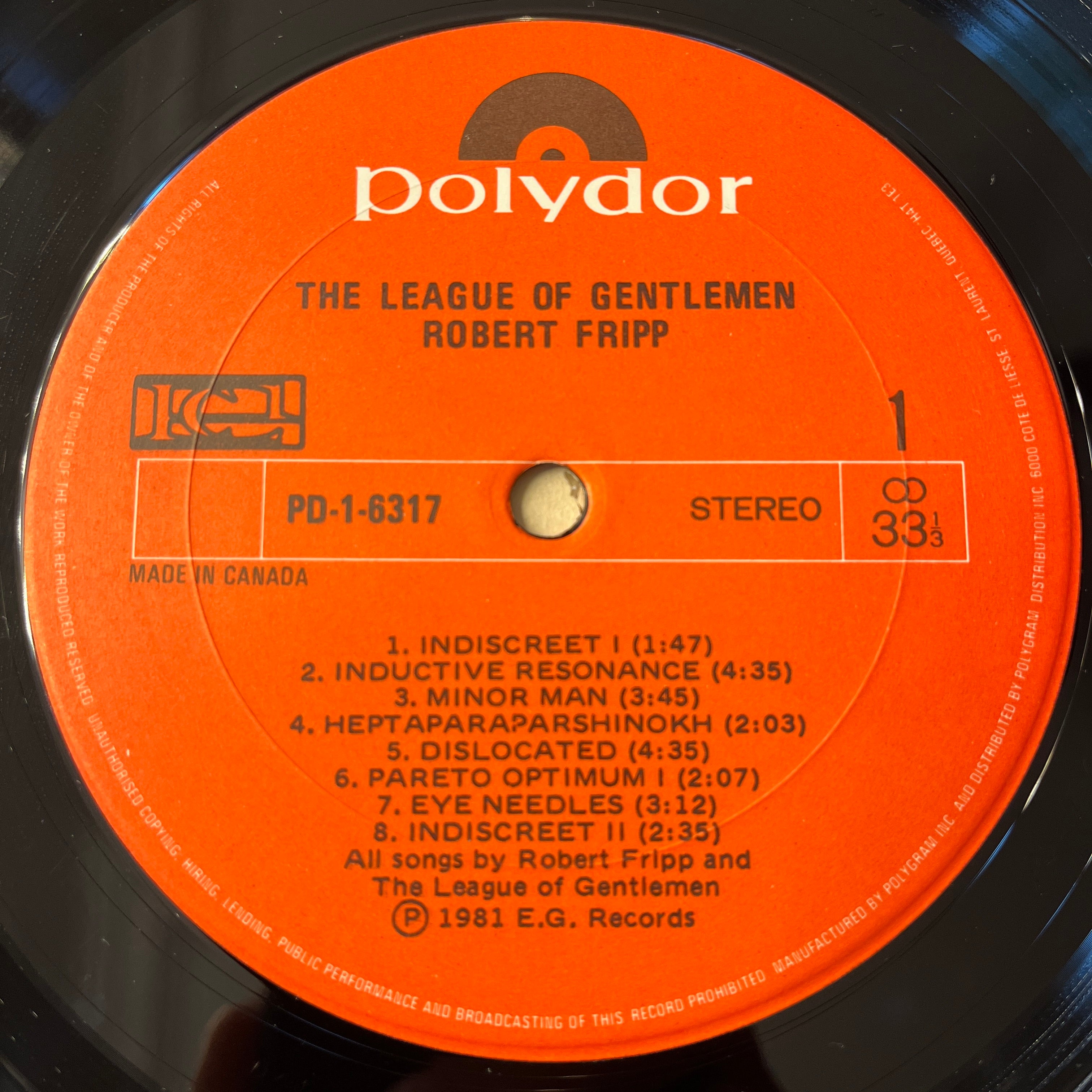 FRIPP, ROBERT - THE LEAGUE OF GENTLEMEN