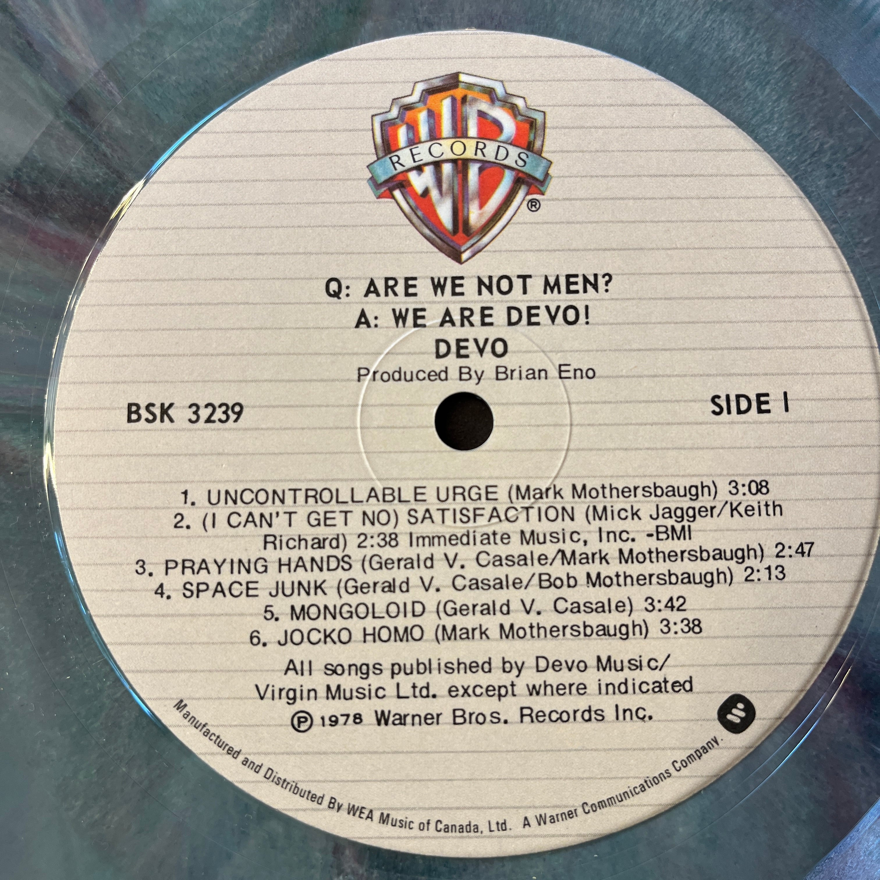 DEVO - Q: ARE WE NOT MEN? A: WE ARE DEVO (MARBLED VINYL)