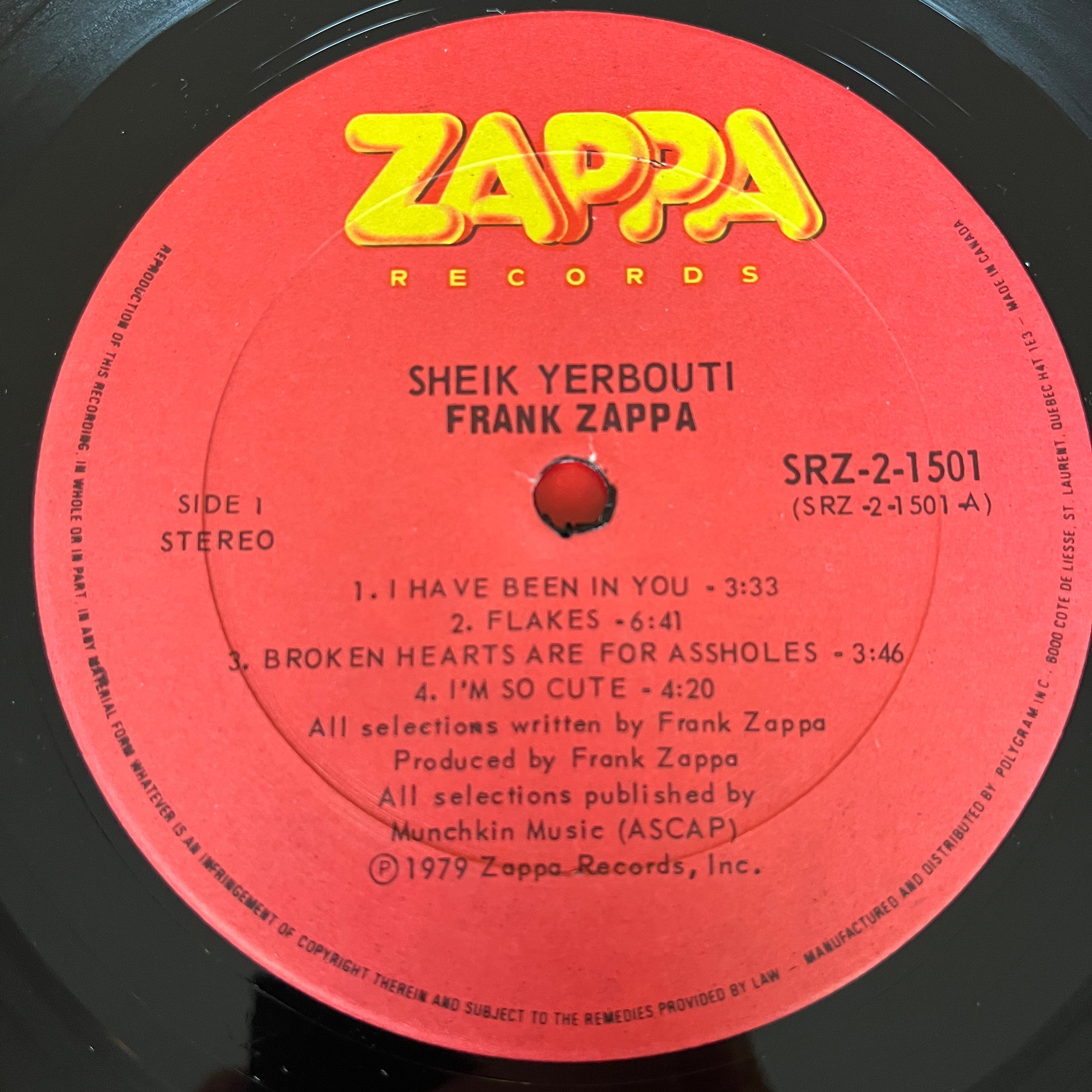 ZAPPA, FRANK - SHEIK YERBOUTI
