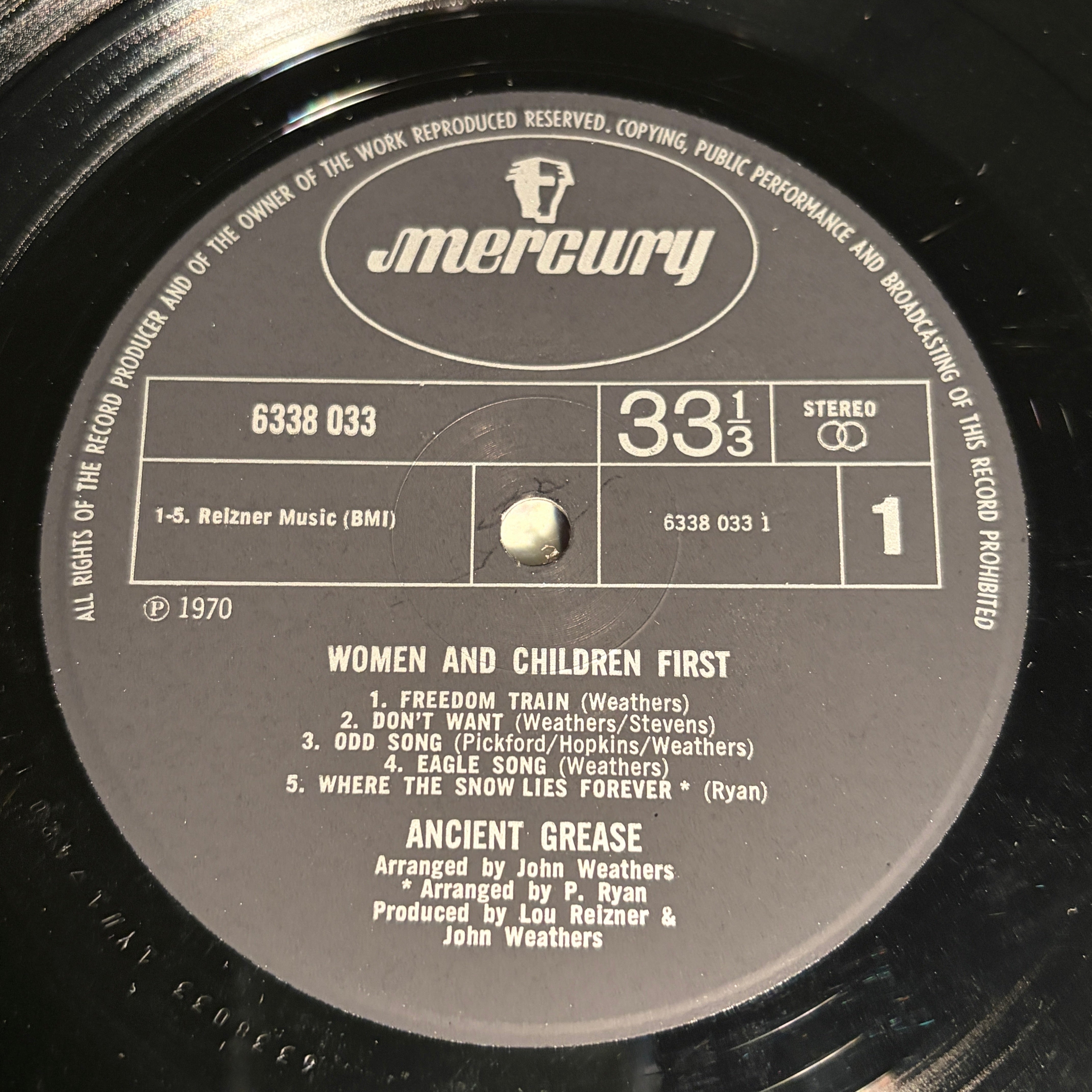 ANCIENT GREASE - WOMEN AND CHILDREN FIRST