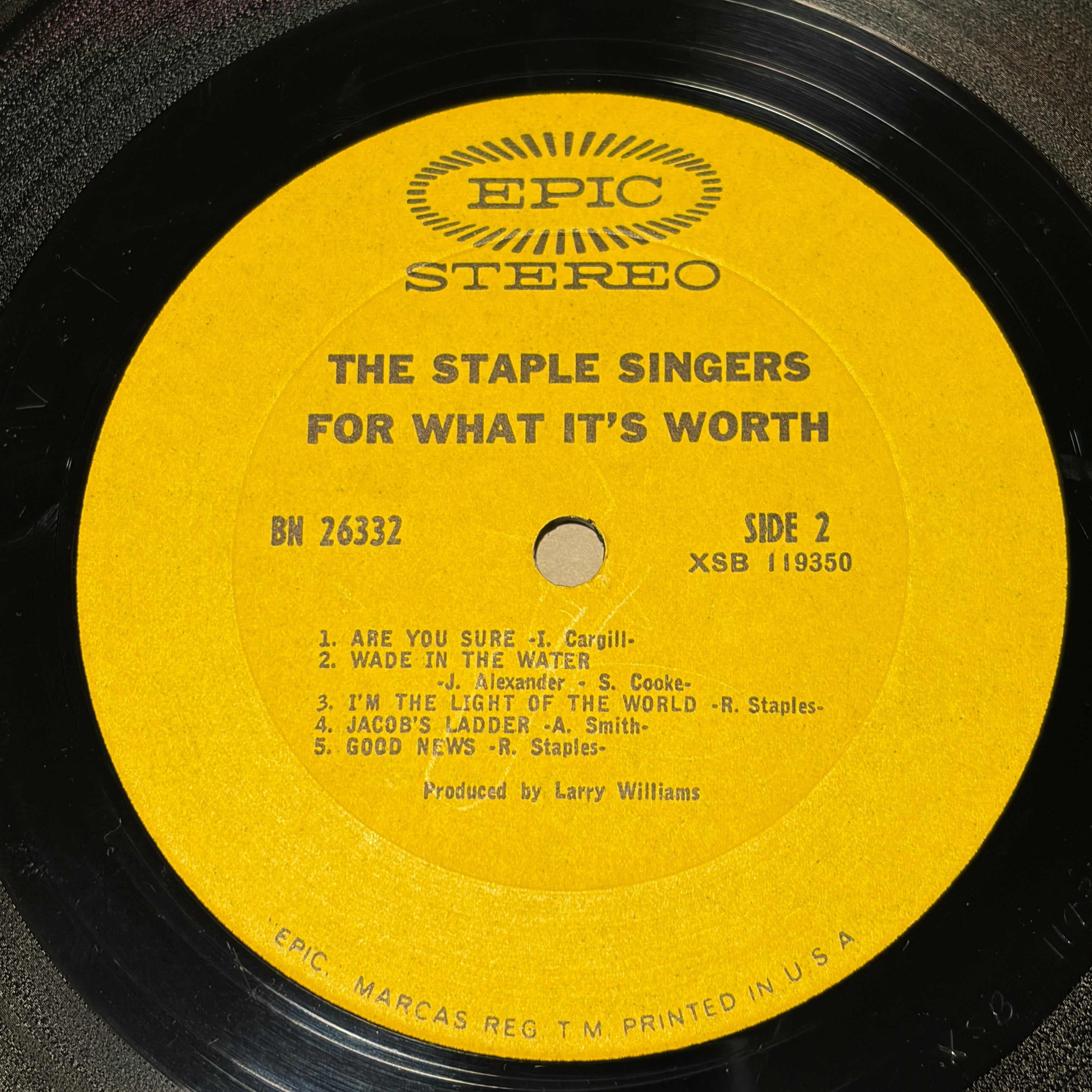 STAPLE SINGERS, THE - FOR WHAT IT'S WORTH
