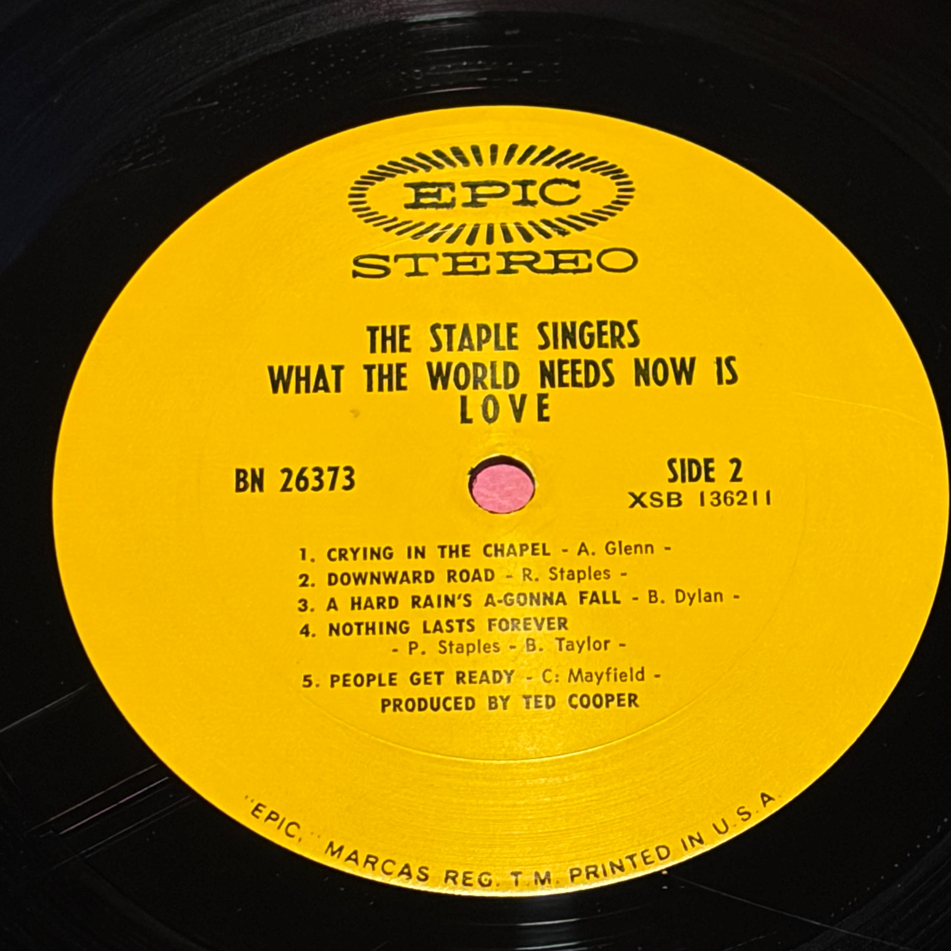 STAPLE SINGERS - WHAT THE WORLD NEEDS NOW IS LOVE (USA)