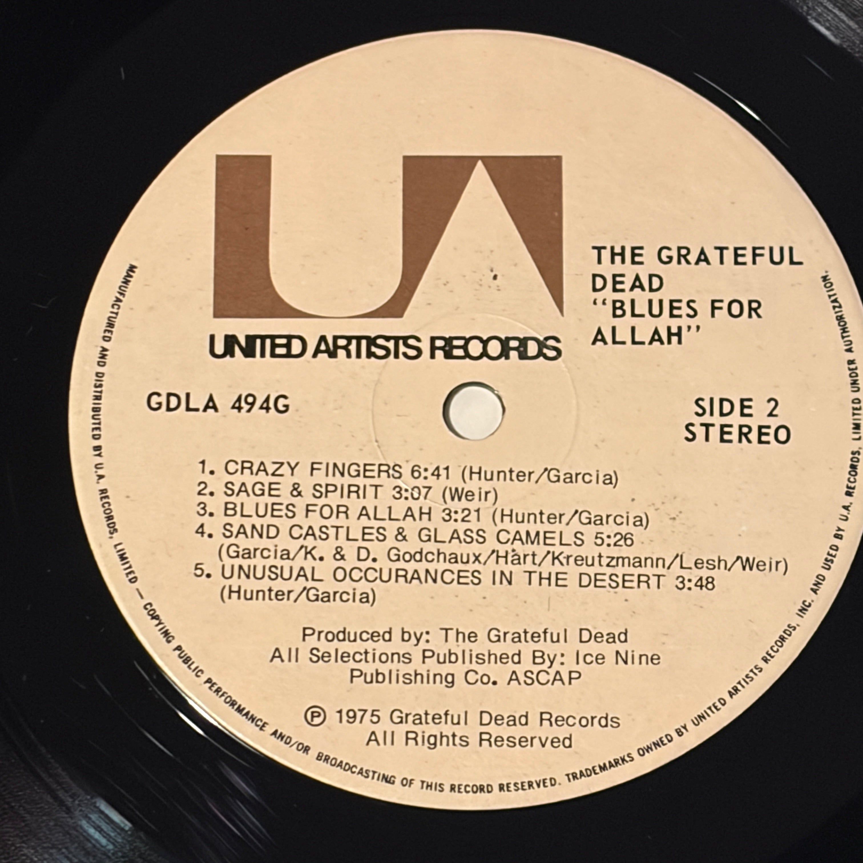 GRATEFUL DEAD, THE - BLUES FOR ALLAH