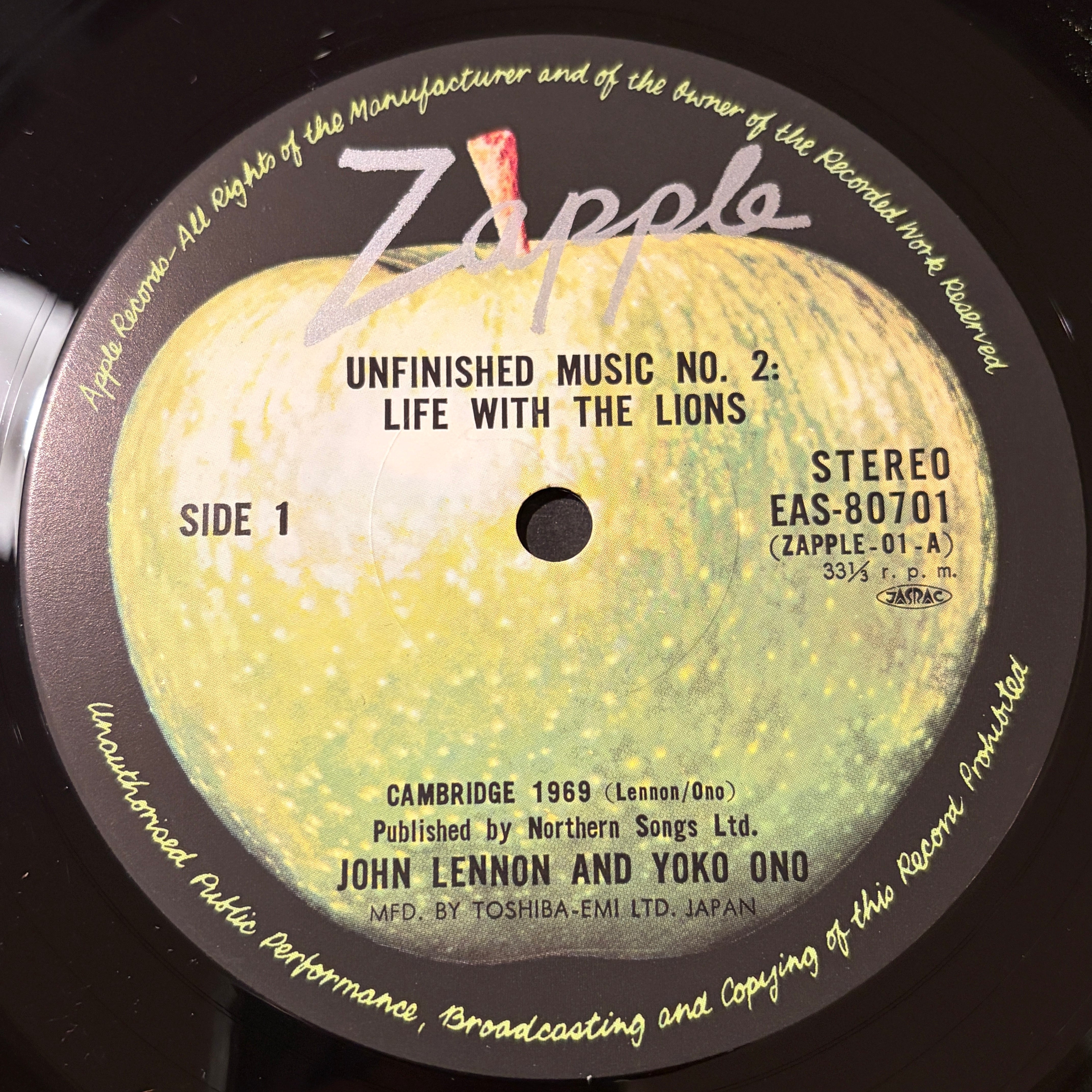 LENNON, JOHN + YOKO ONO - UNFINISHED MUSIC NO.2: LIFE WITH LIONS