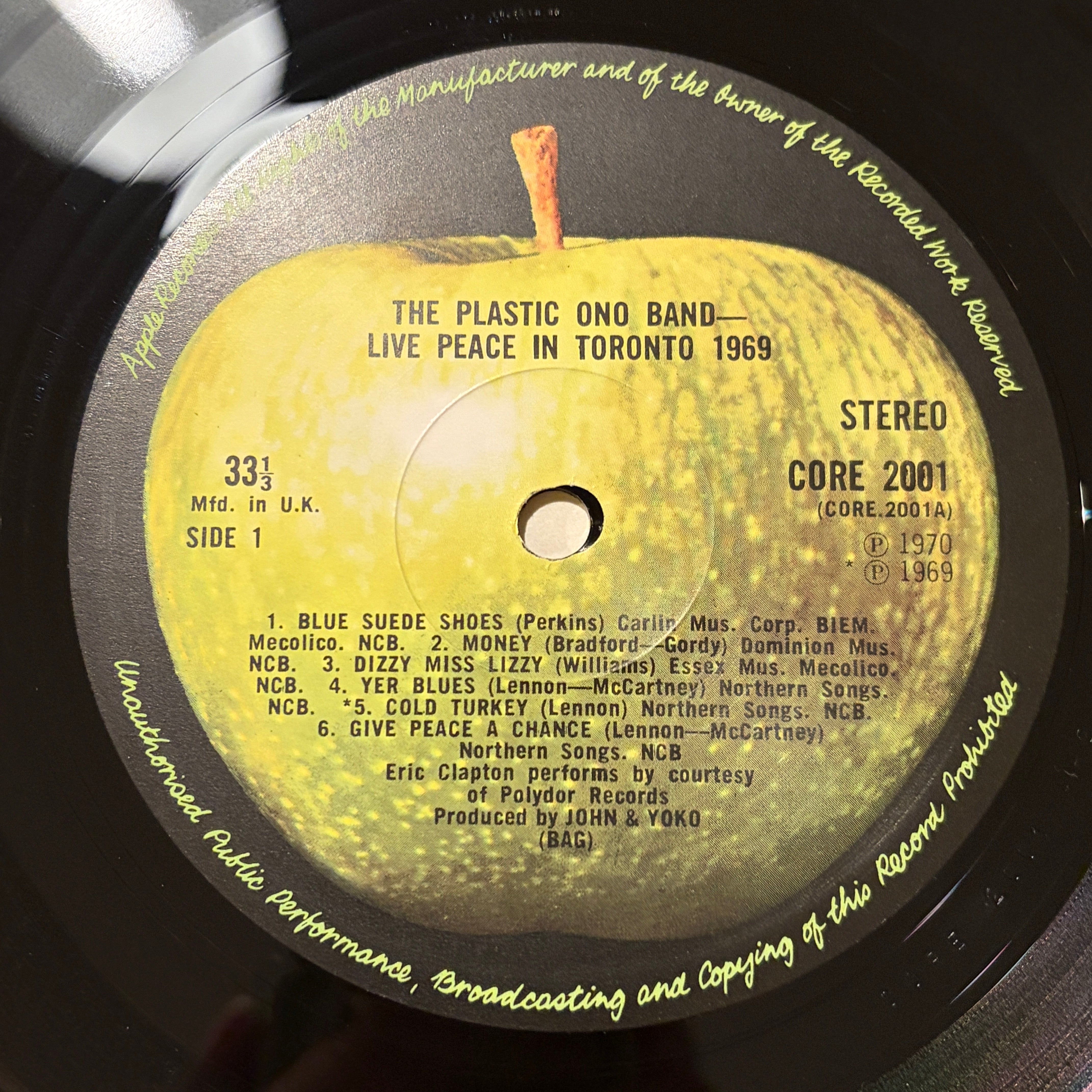 LENNON, JOHN - THE PLASTIC ONO BAND - LIVE PEACE IN TORONTO 1969