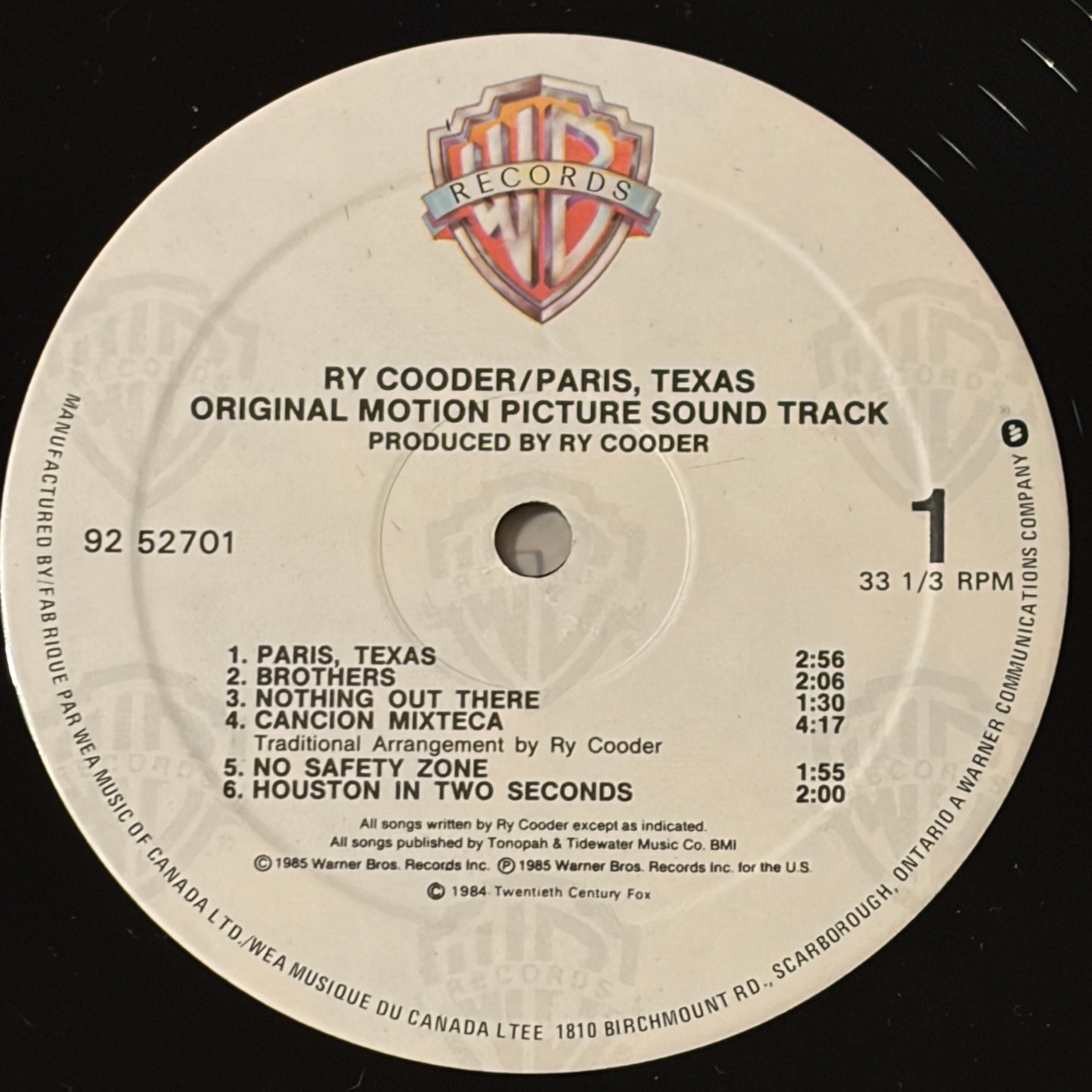 COODER, RY - PARIS, TEXAS
