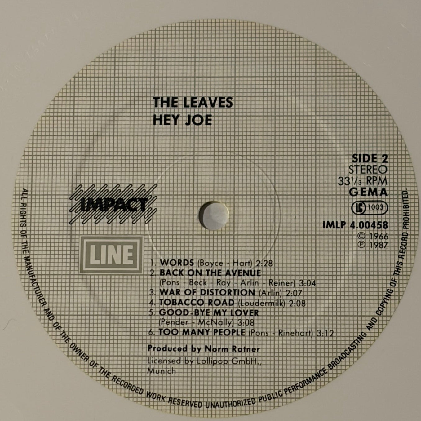 LEAVES, THE - HEY JOE (WHITE VINYL)
