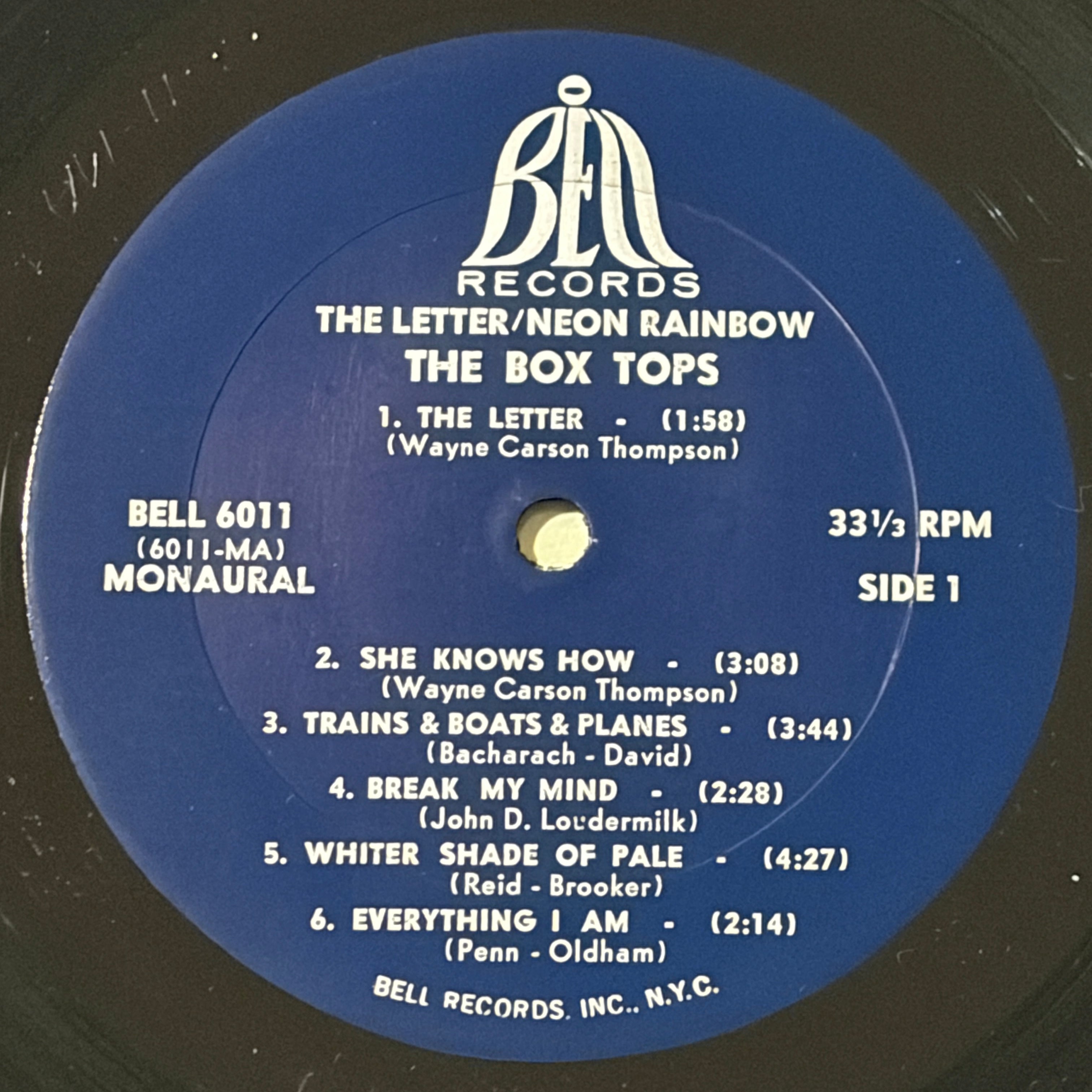 BOX TOPS, THE - THE LETTER / NEON RAINBOW