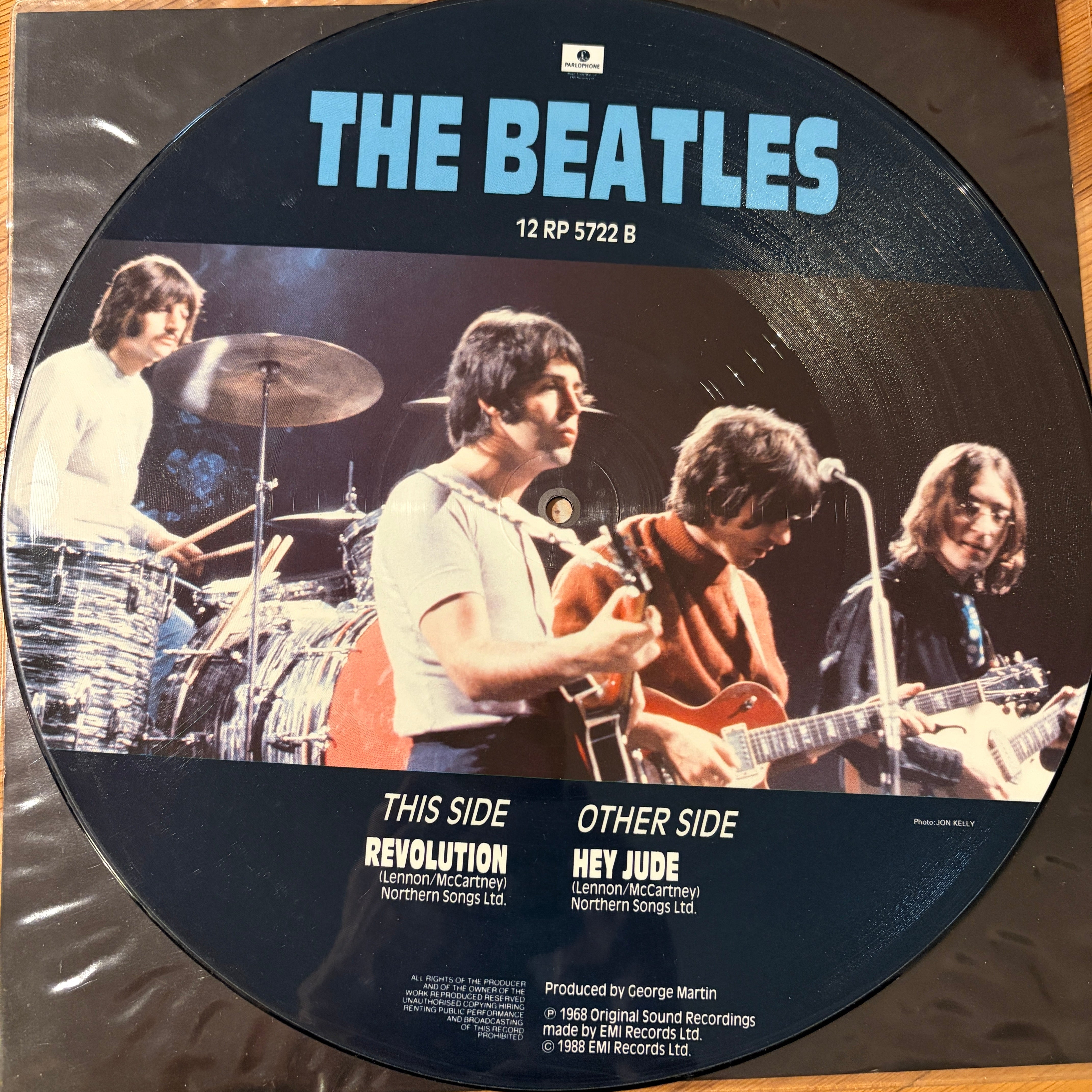 BEATLES, THE - HEY JUDE / REVOLUTION 12" PICTURE DISC SINGLE