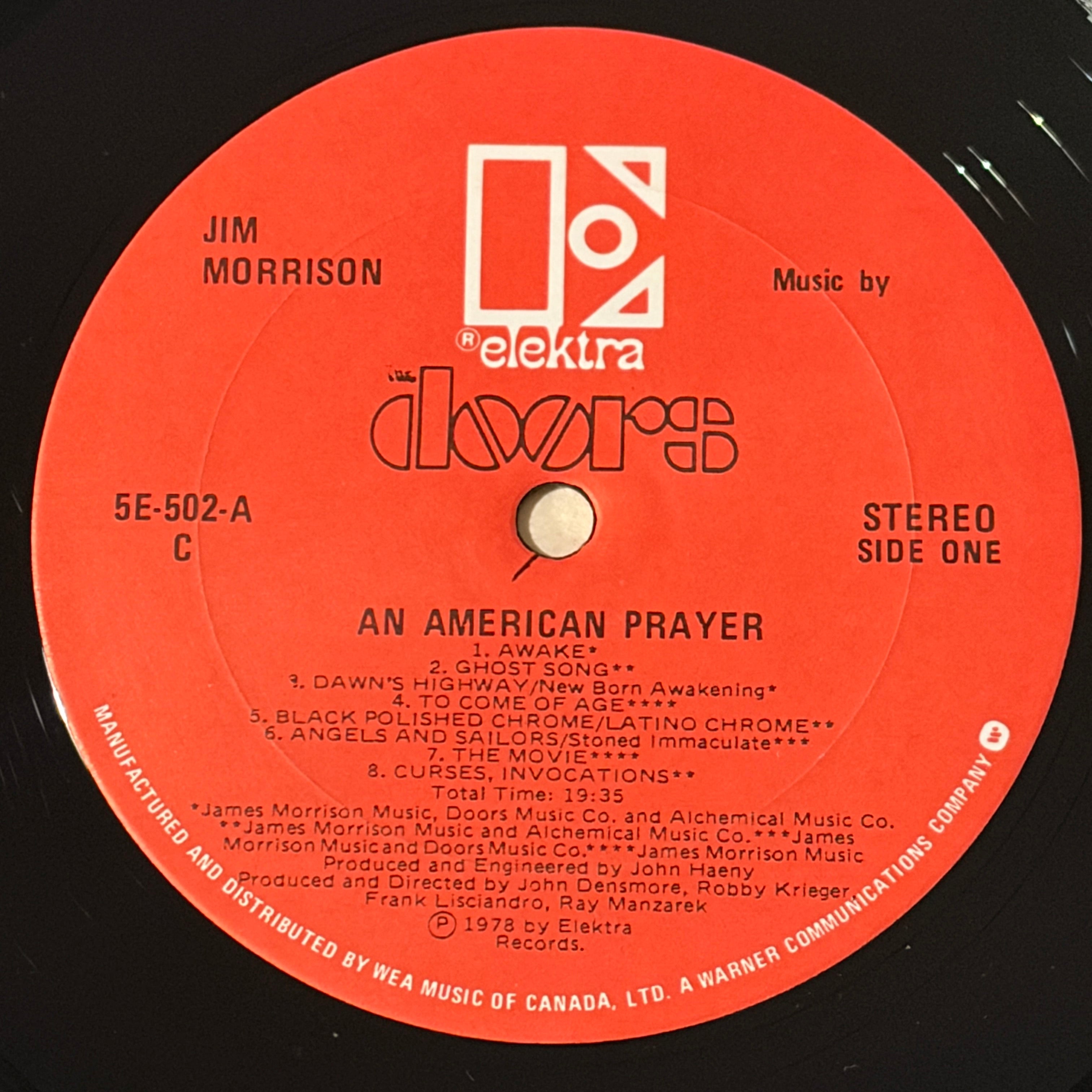 DOORS, THE - JIM MORRISON - AN AMERICAN PRAYER