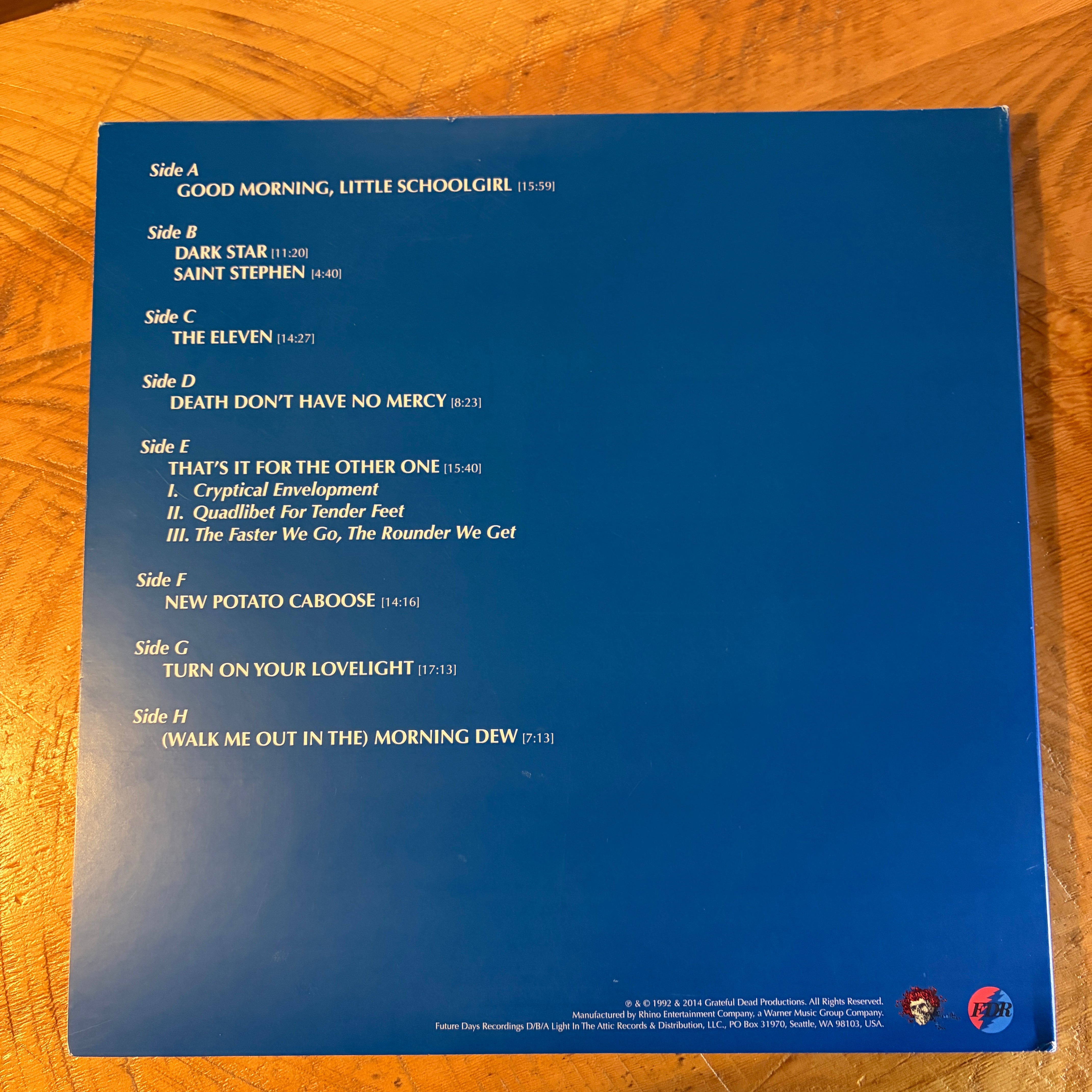 GRATEFUL DEAD, THE - TWO FROM THE VAULT 4LP