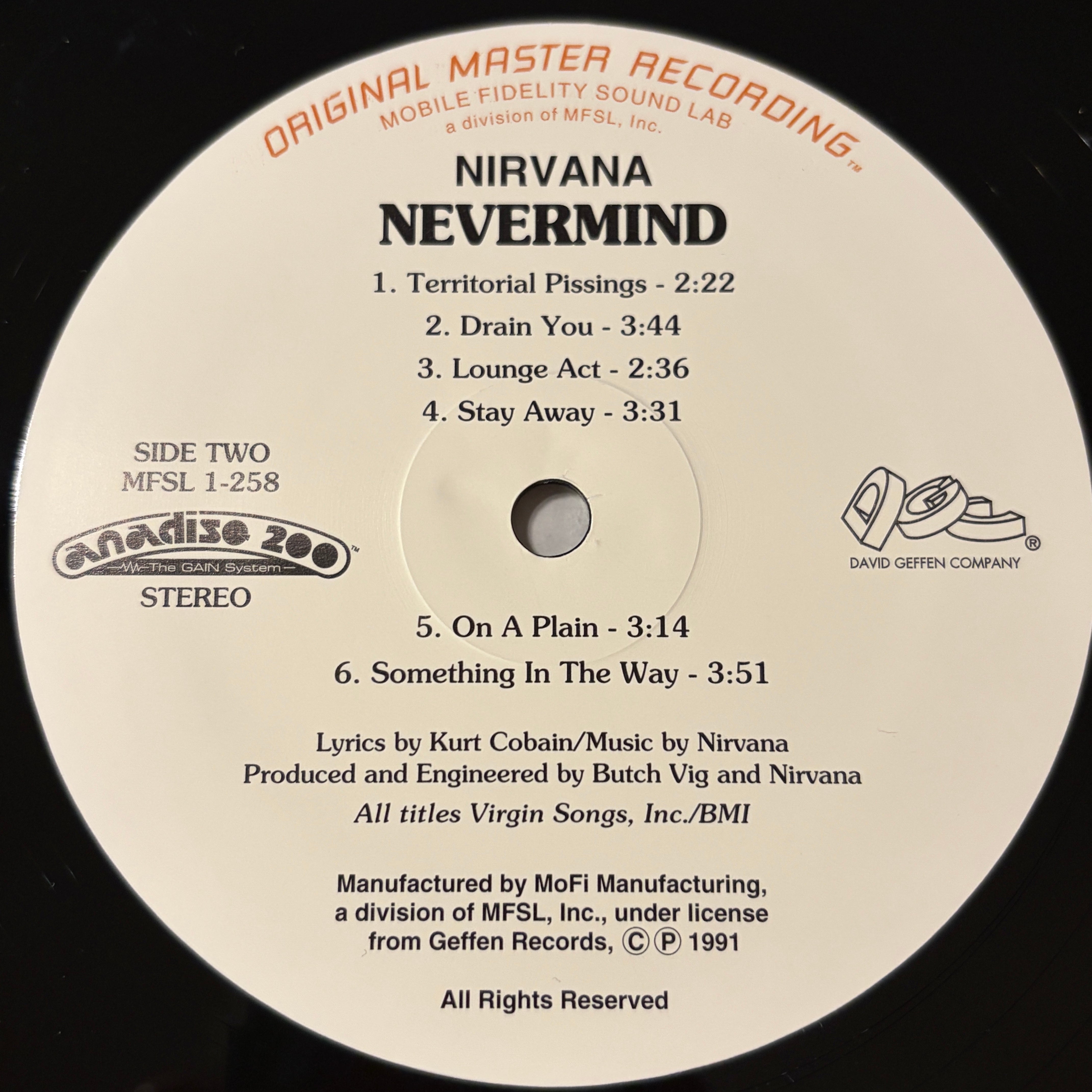 NIRVANA - NEVERMIND - MFSL