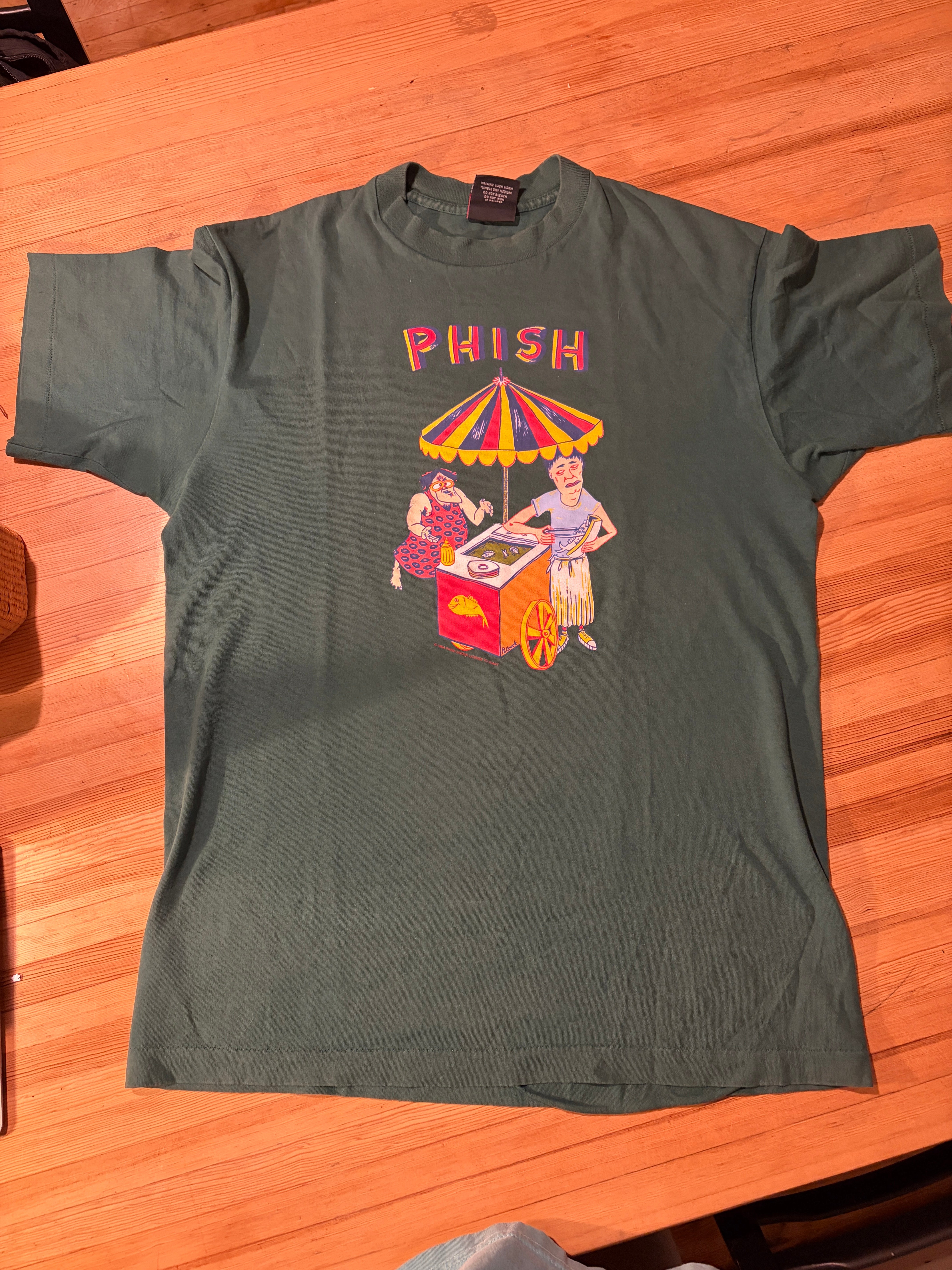 T-SHIRT - PHISH - POLLOCK  BOSTON GARDEN NYE 1994 - SIZE LARGE