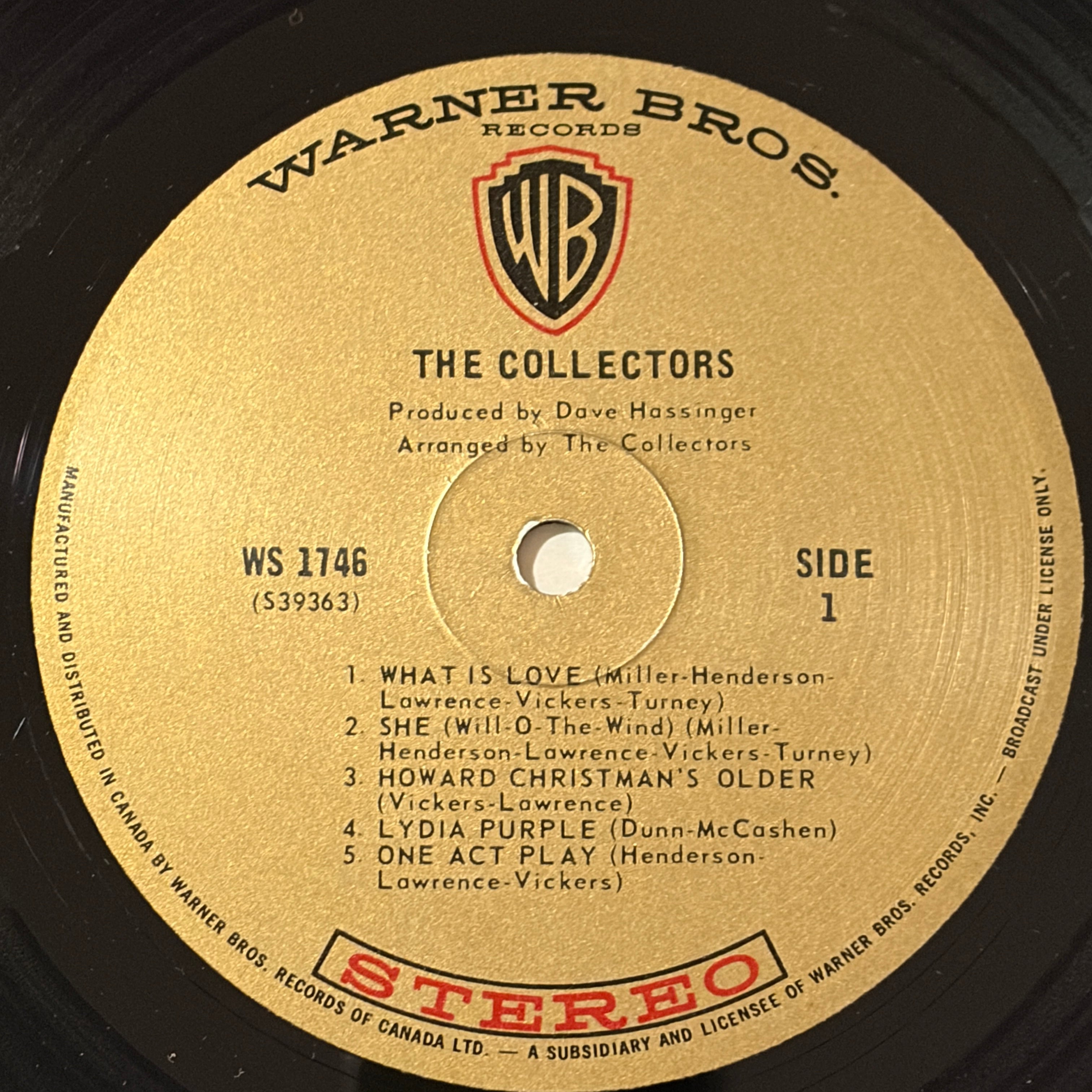 COLLECTORS, THE - THE COLLECTORS S/T