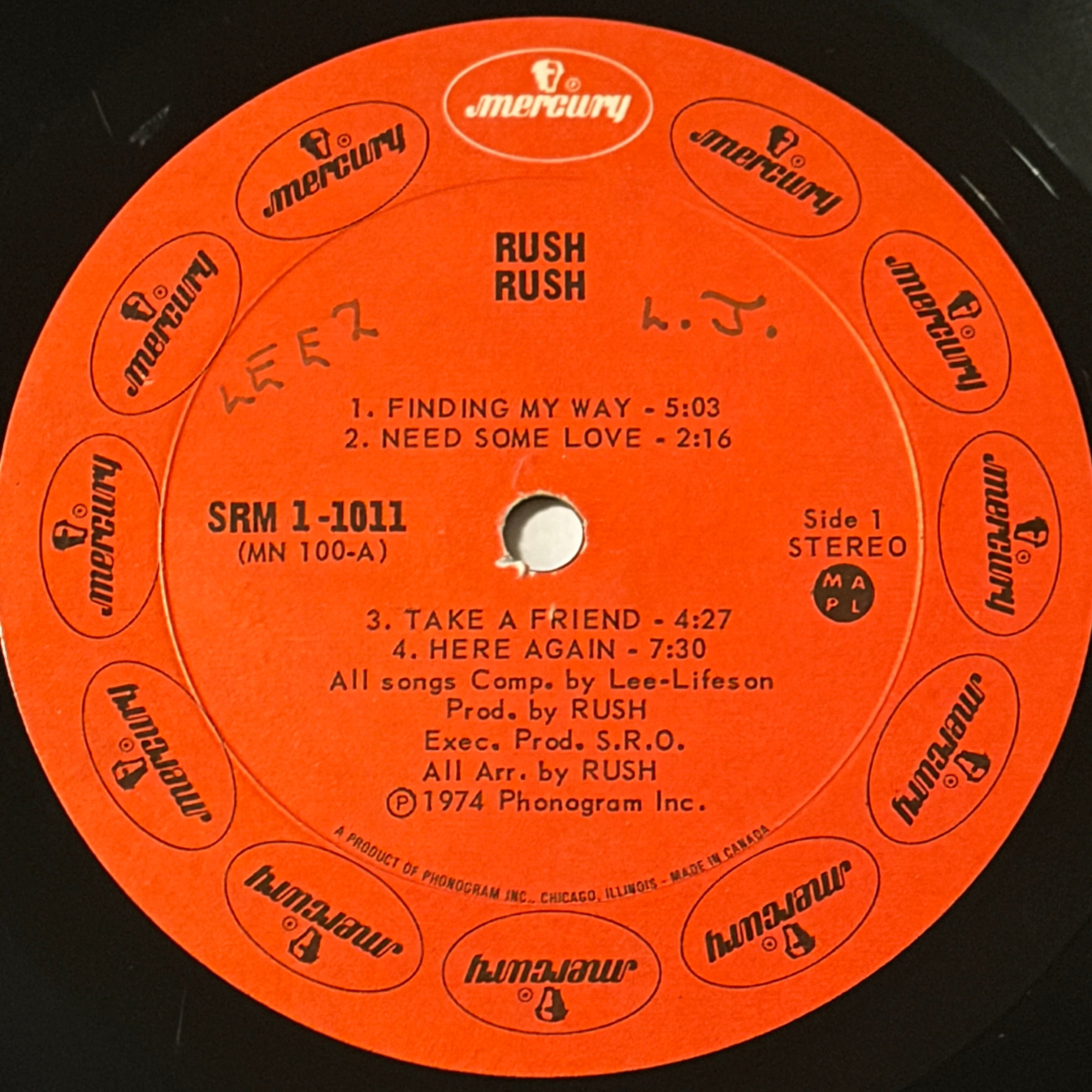 RUSH - RUSH S/T RED LETTERS 2nd Pressing