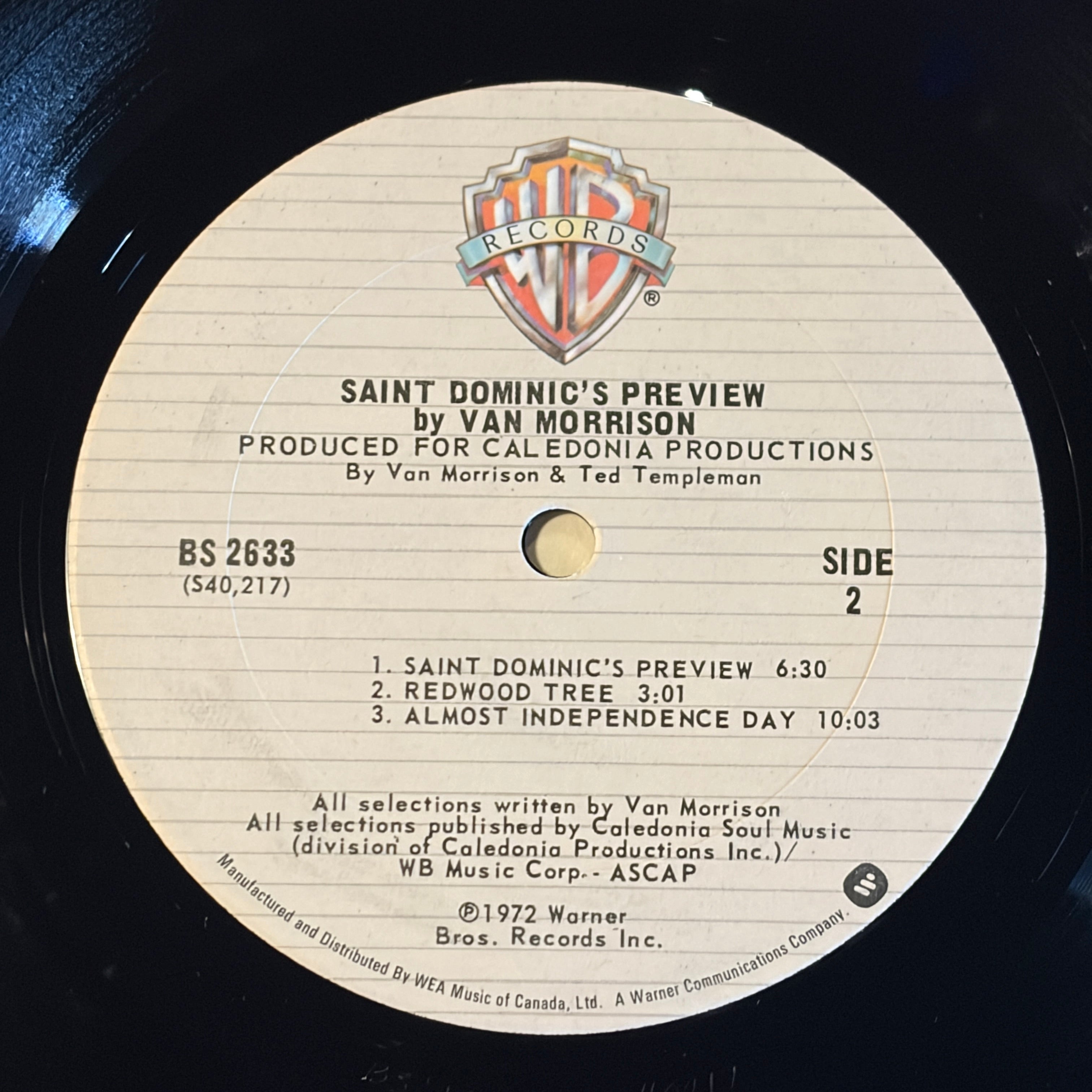 MORRISON, VAN - SAINT DOMENIC'S PREVIEW
