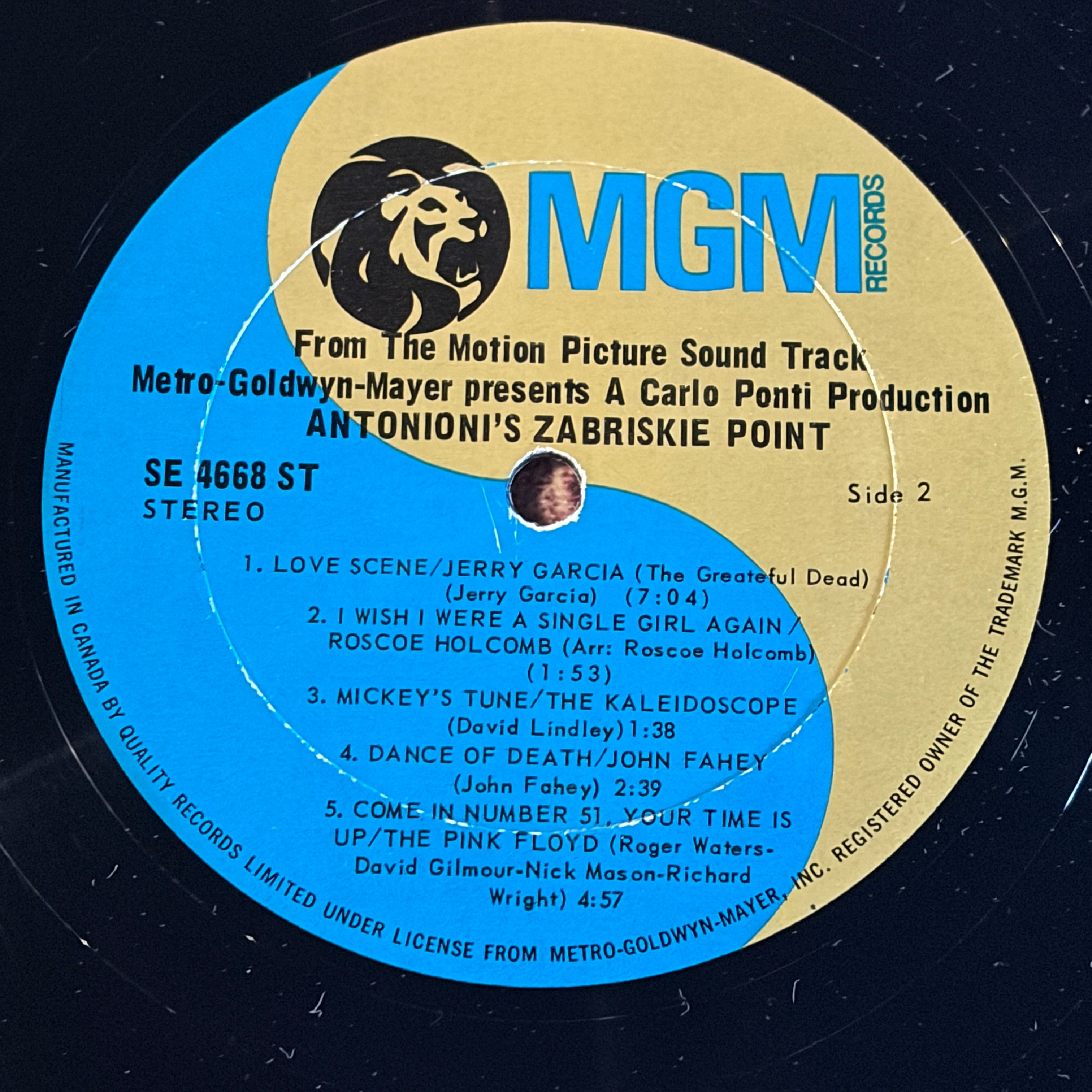 GRATEFUL DEAD, THE + VARIOUS - ZABRISKIE POINT SOUNDTRACK PINK FLOYD