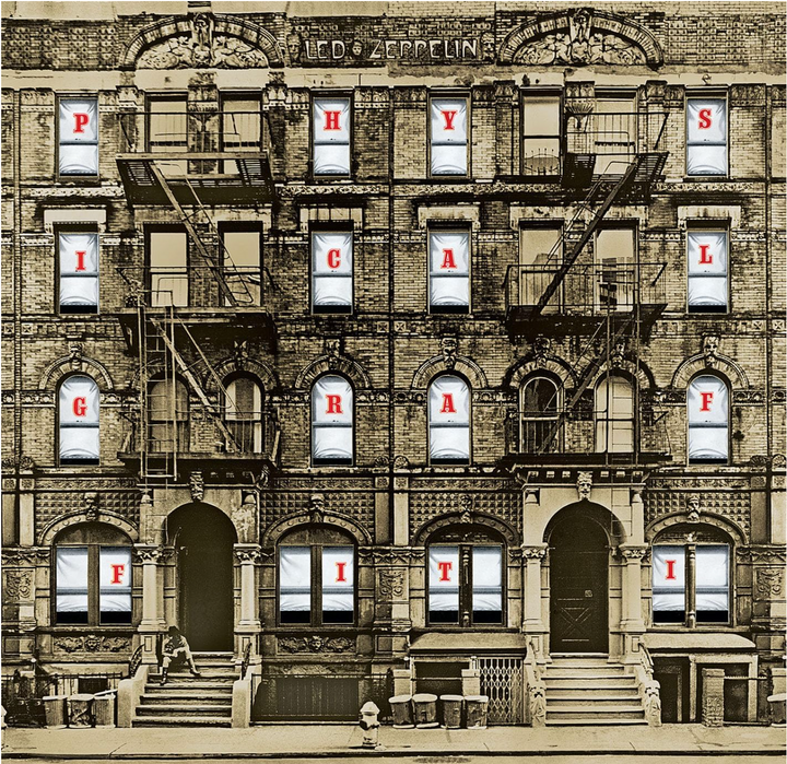 LED ZEPPELIN PHYSICAL GRAFFITI ON VINYL. LED ZEPPELIN ON VINYL IN CANADA. RECORD STORE ON VANCOUVER ISLAND SELLING LED ZEPPELIN RECORD