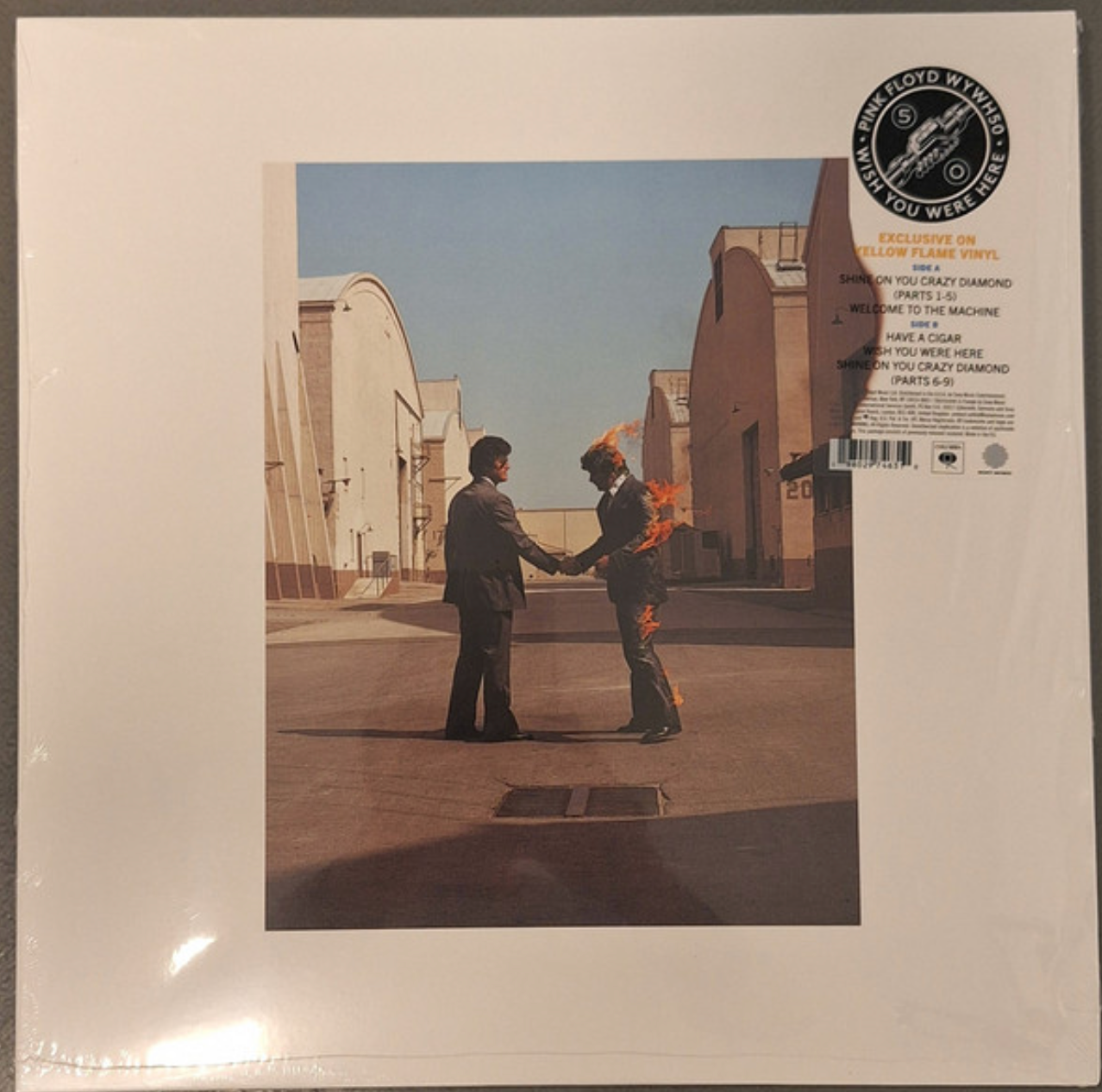 PINK FLOYD - WISH YOU WERE HERE - Yellow Flame Vinyl