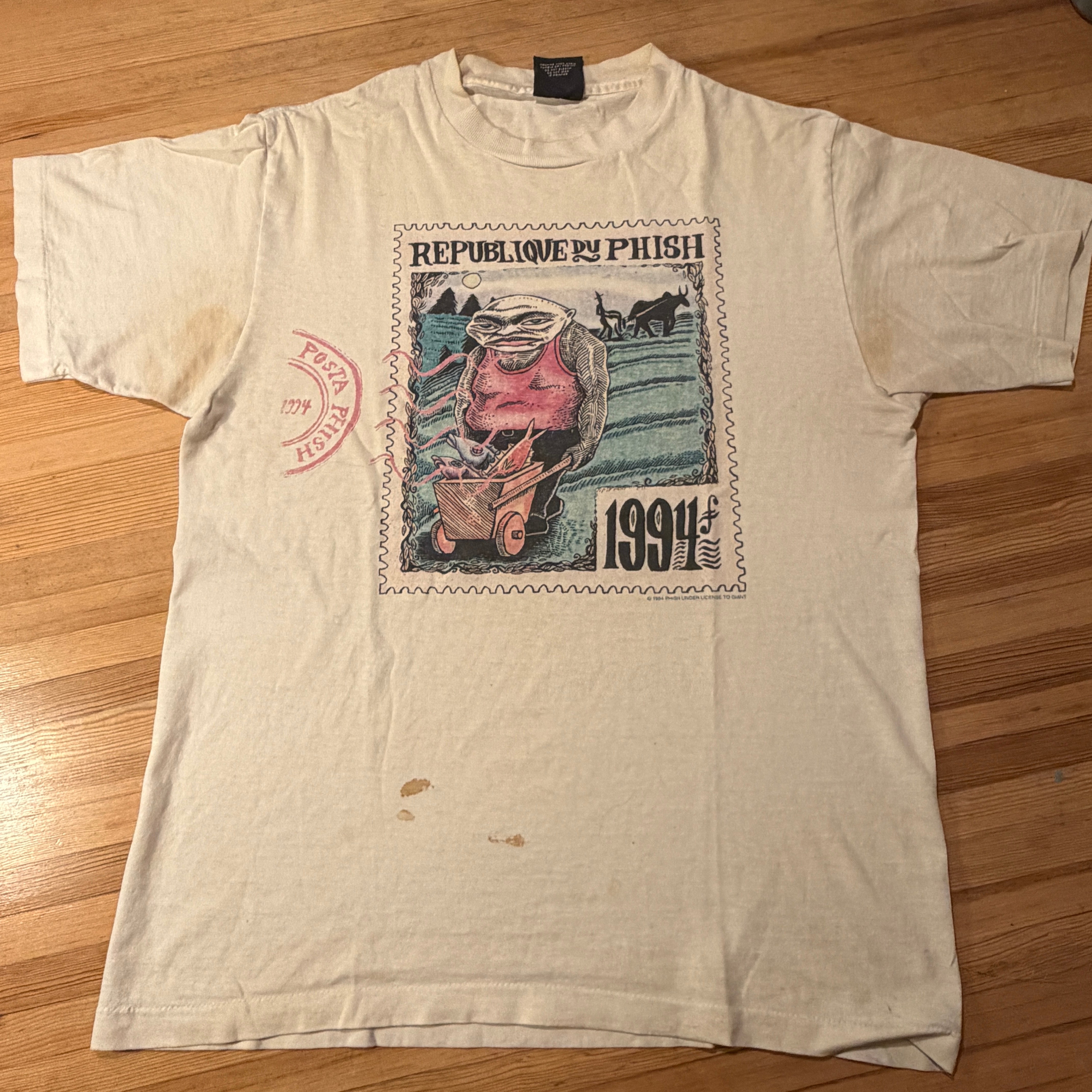 POLLOCK T-SHIRT - PHISH - REPUBLIQUE DU PHISH - 1994