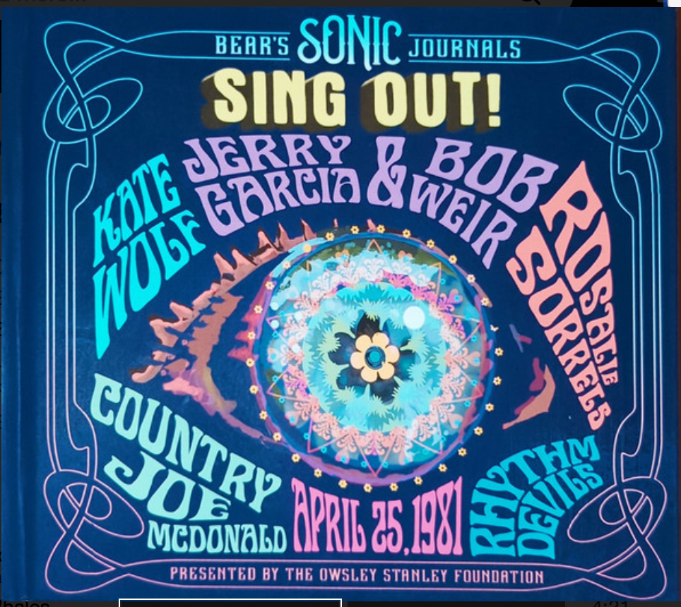 GARCIA, JERRY - SING OUT! BERKELEY THEATRE