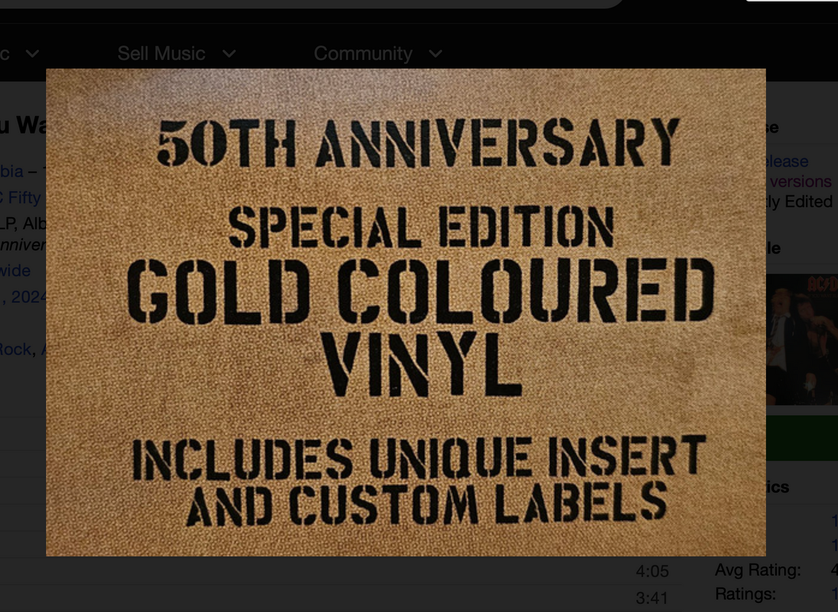 AC/DC - IF YOU WANT BLOOD YOU'VE GOT IT (GOLD VINY) 50TH ANN