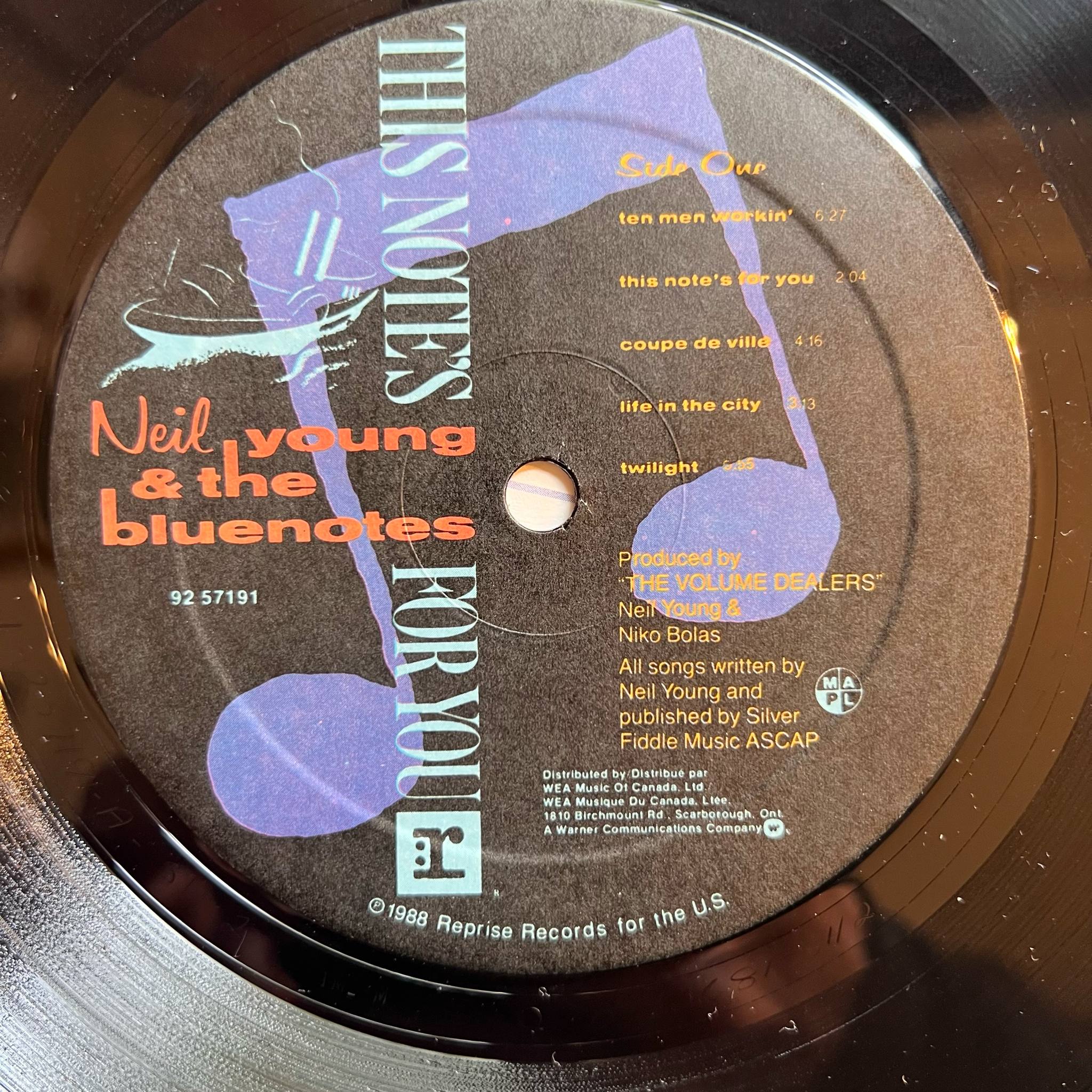YOUNG, NEIL - THIS NOTE'S FOR YOU