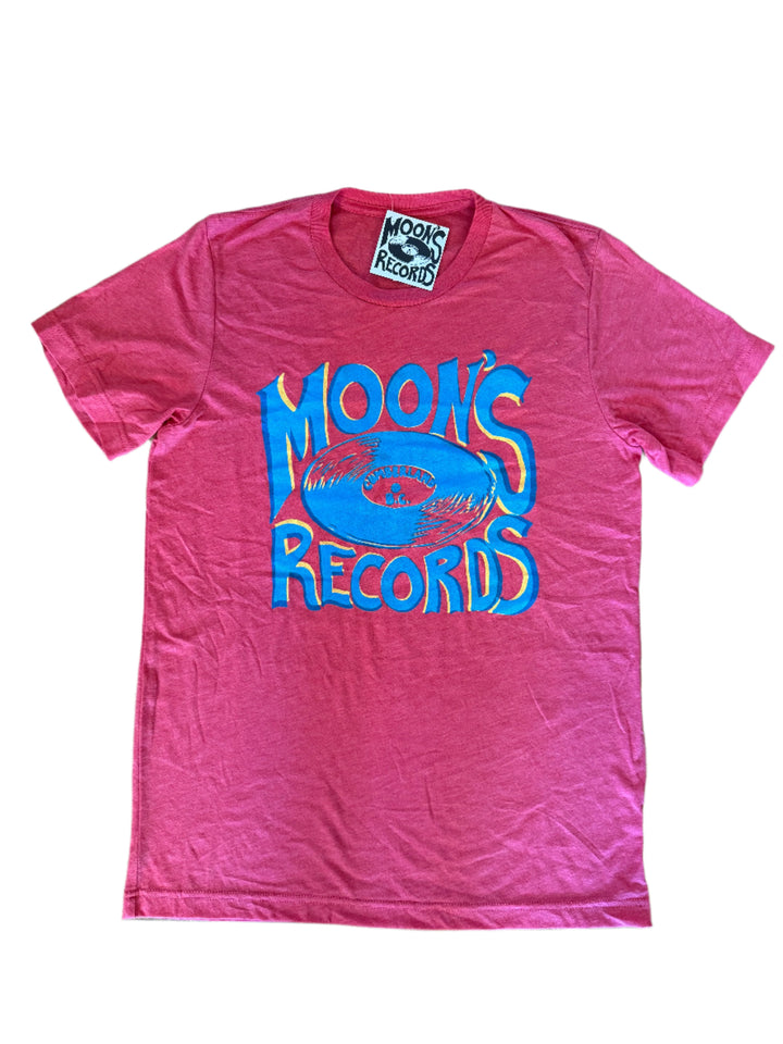 moon's records t-shirt retro record store clothing for music lovers. records store clothing rock t shirts