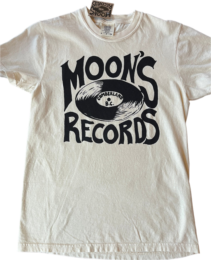moons records swag. vinyl record t-shirt. moon's records t-shirt retro record store clothing for music lovers. records store clothing rock t shirts